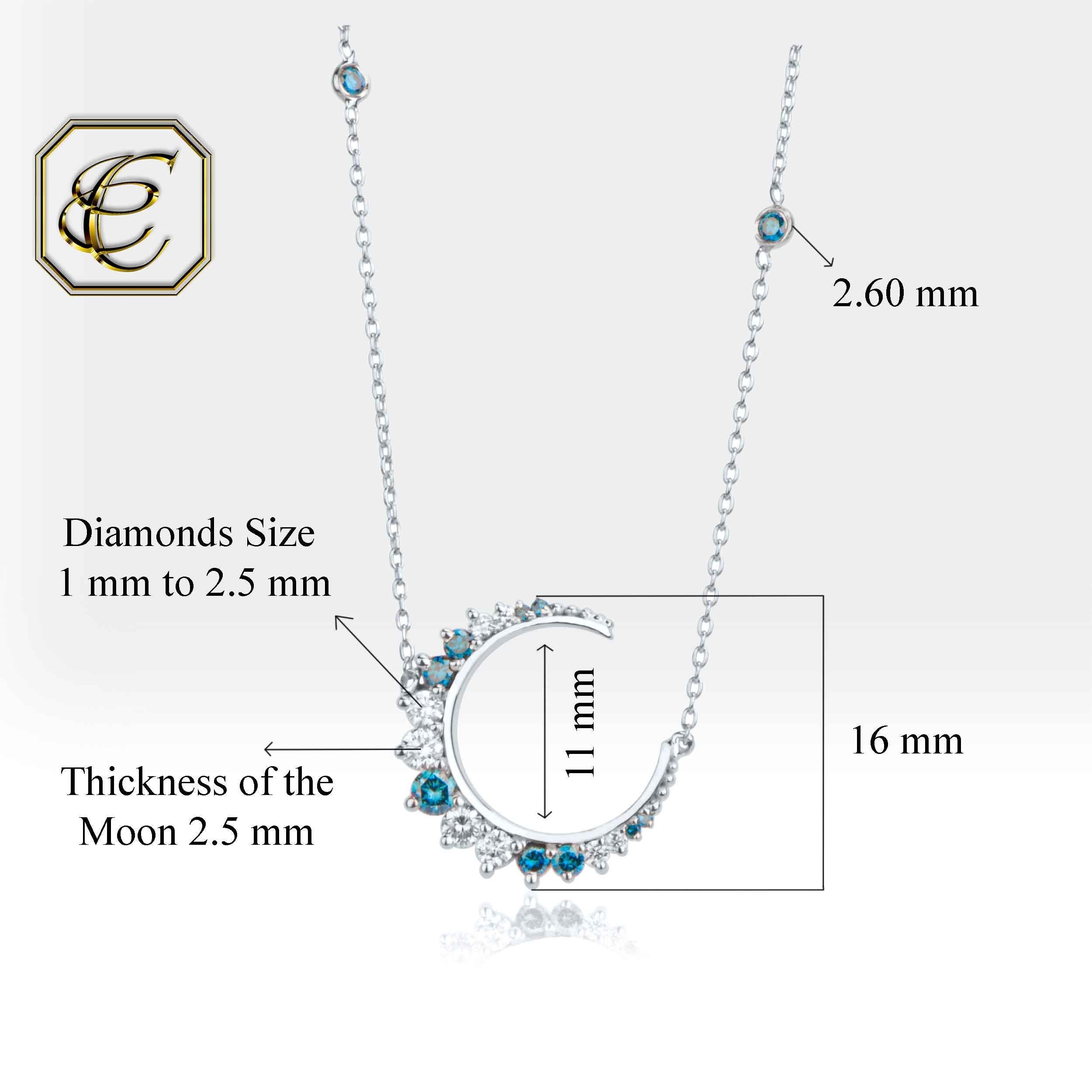 Diamond Crescent Moon Necklace