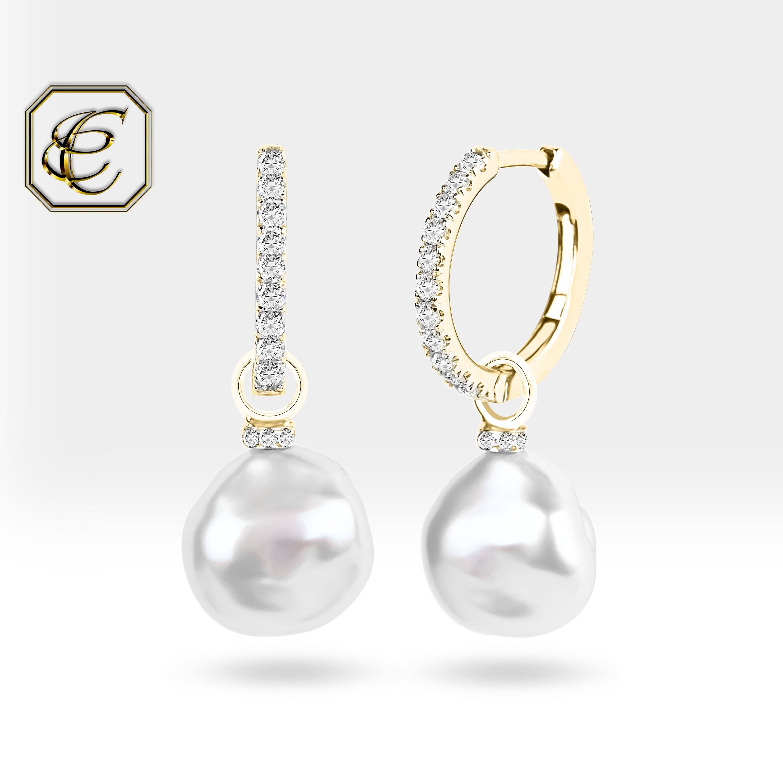 Keshi Pearl Dangle Earrings