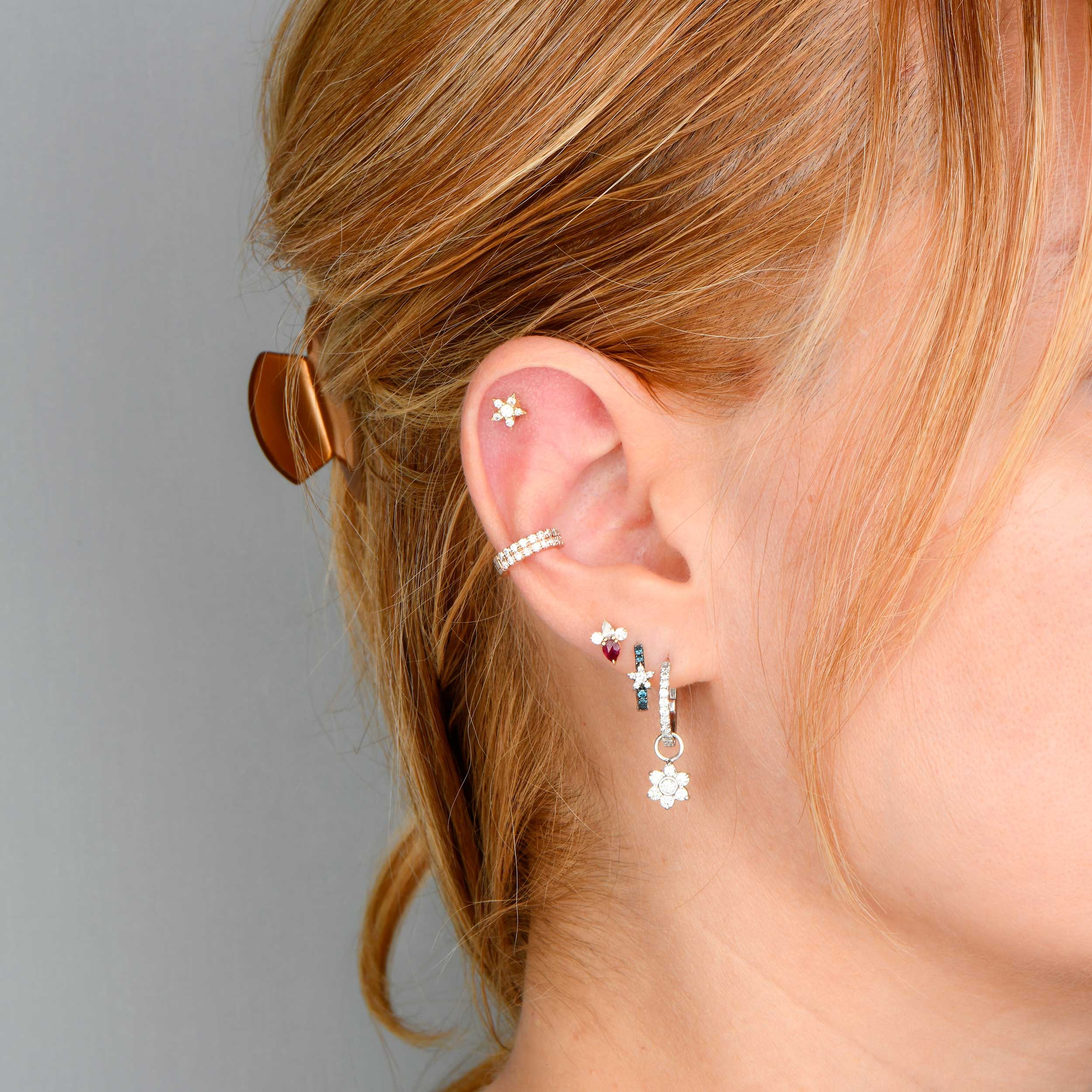 Diamond / White Sapphire Ear Cuff 