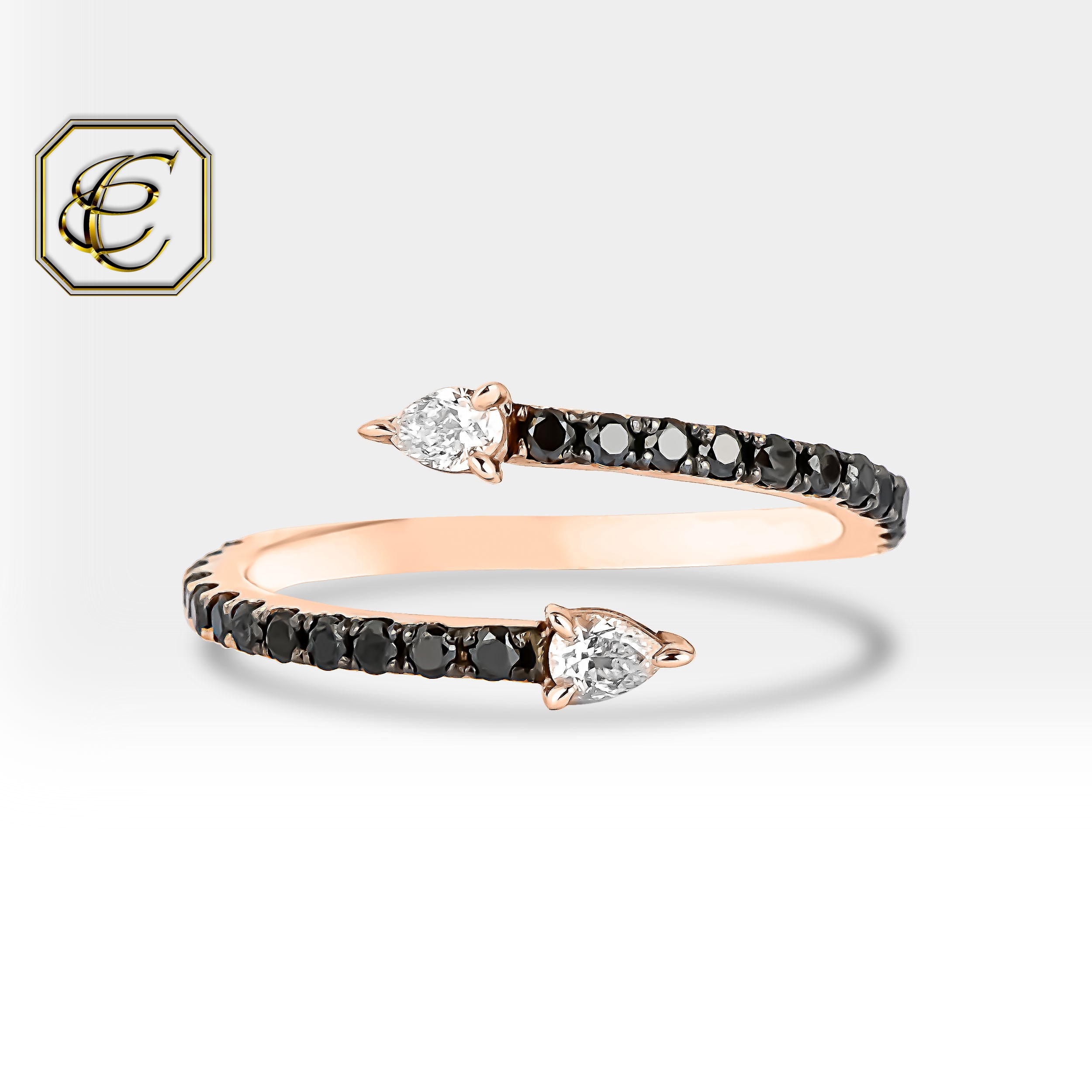 Dual Black Diamond Ring