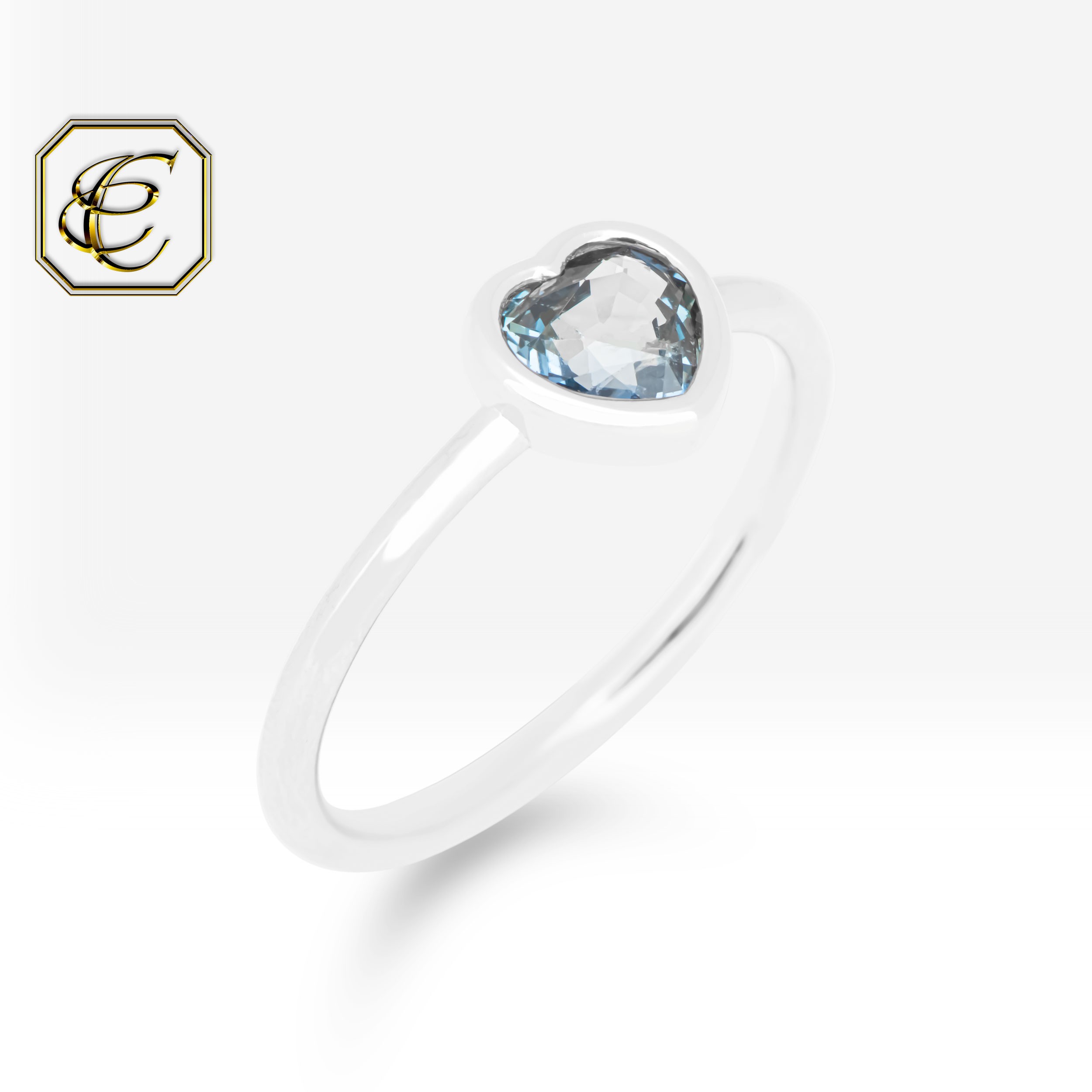 Blue Heart Sapphire Ring