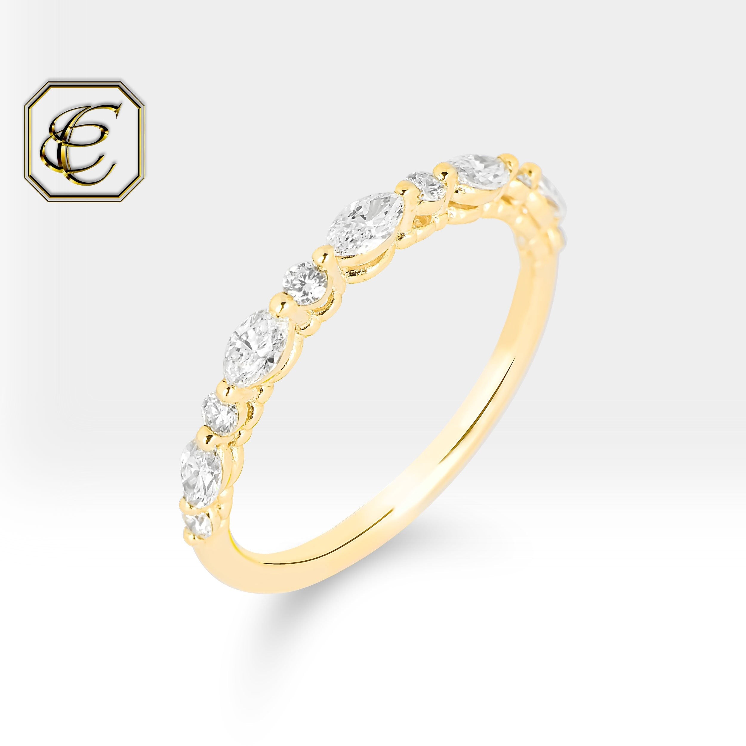 Half Eternity Wedding Band