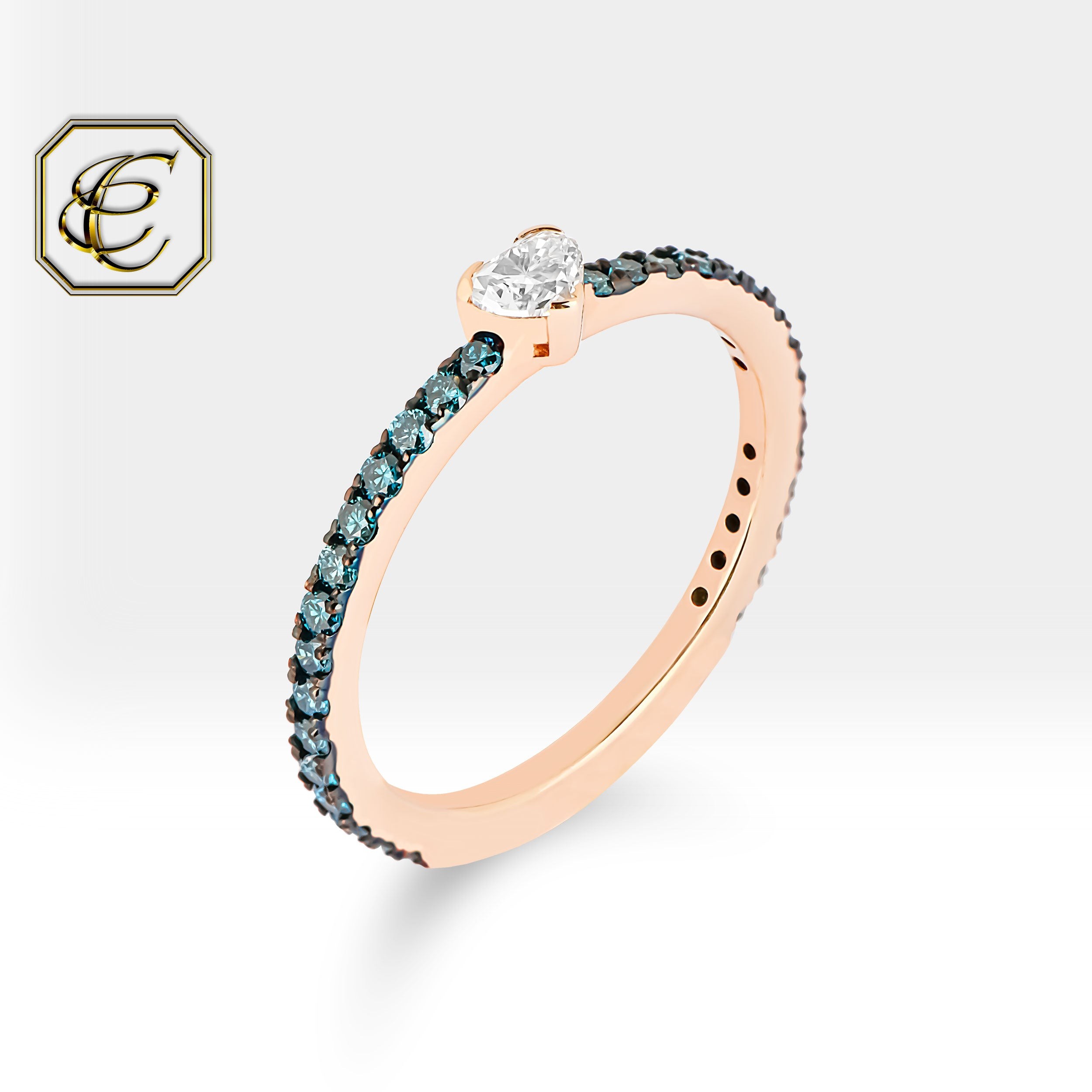 Heart Diamond Stackable Ring