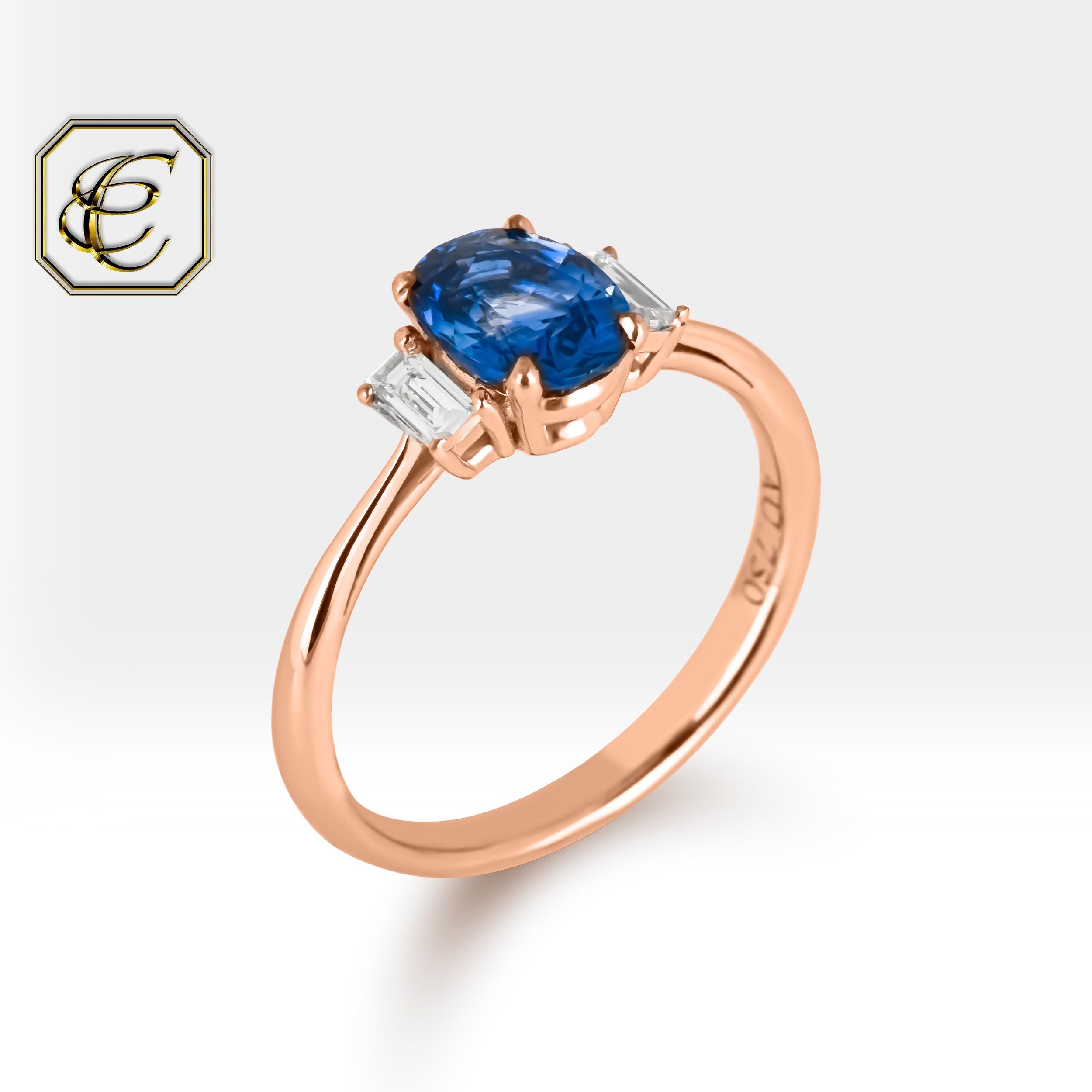 Blue Sapphire Engagement Ring