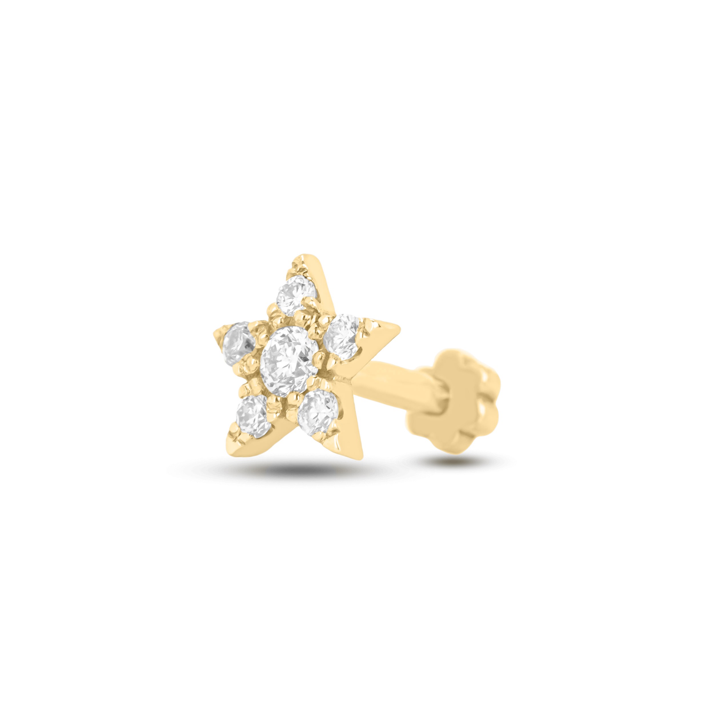 Star Diamond Cartilage Earring