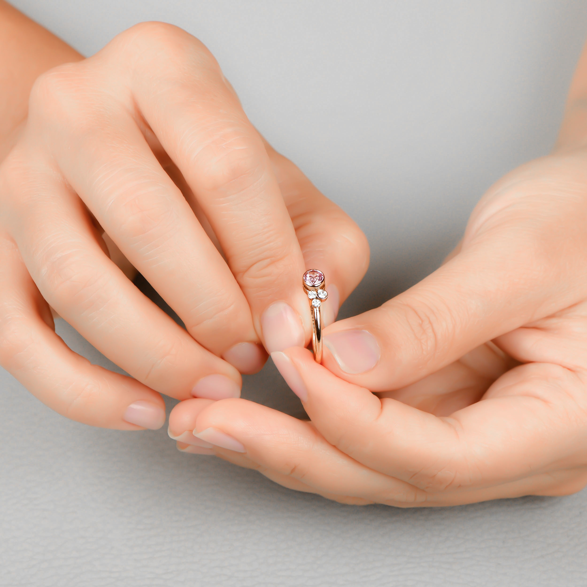 Pink Sapphire Retro Ring