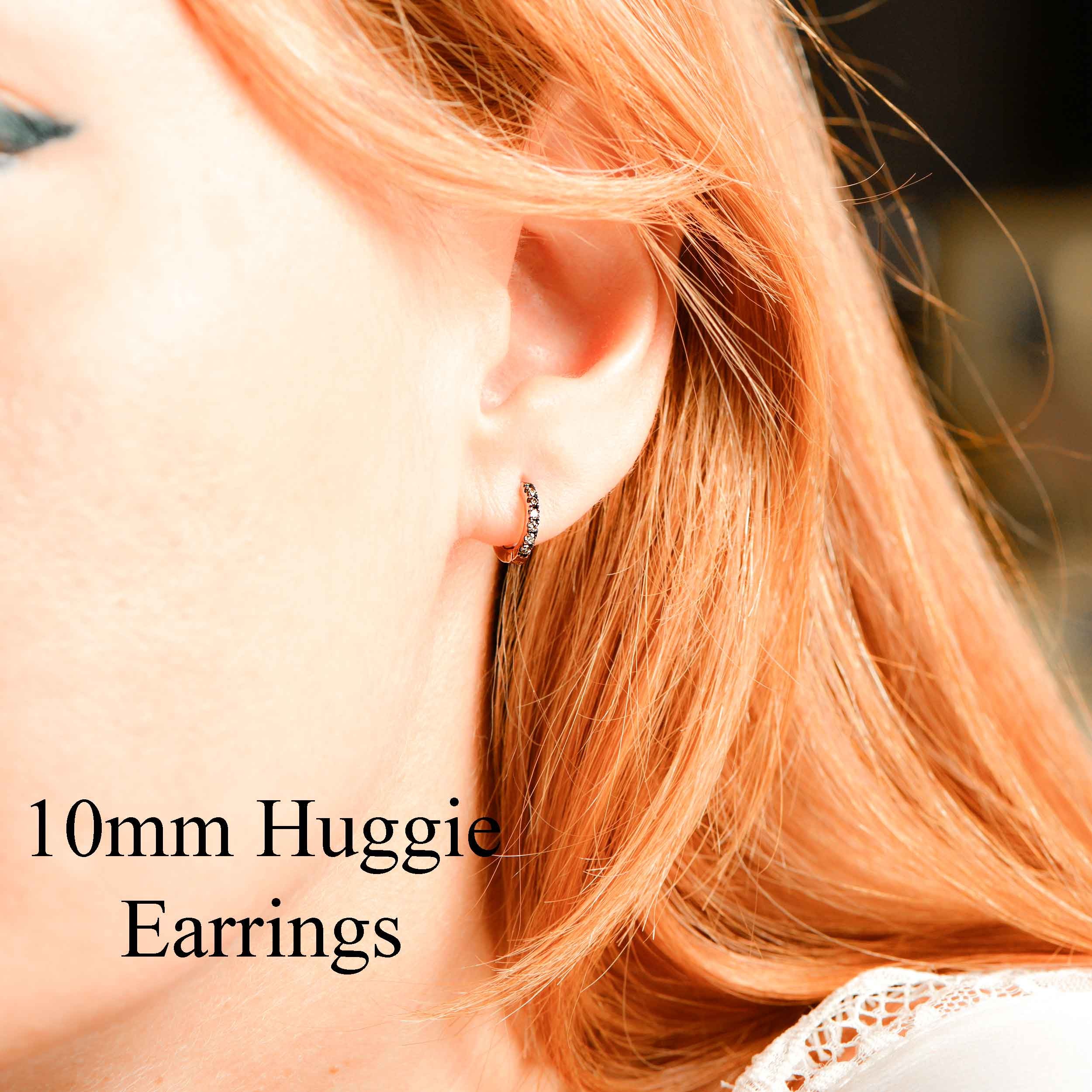 Brown Diamond Hoop Earrings