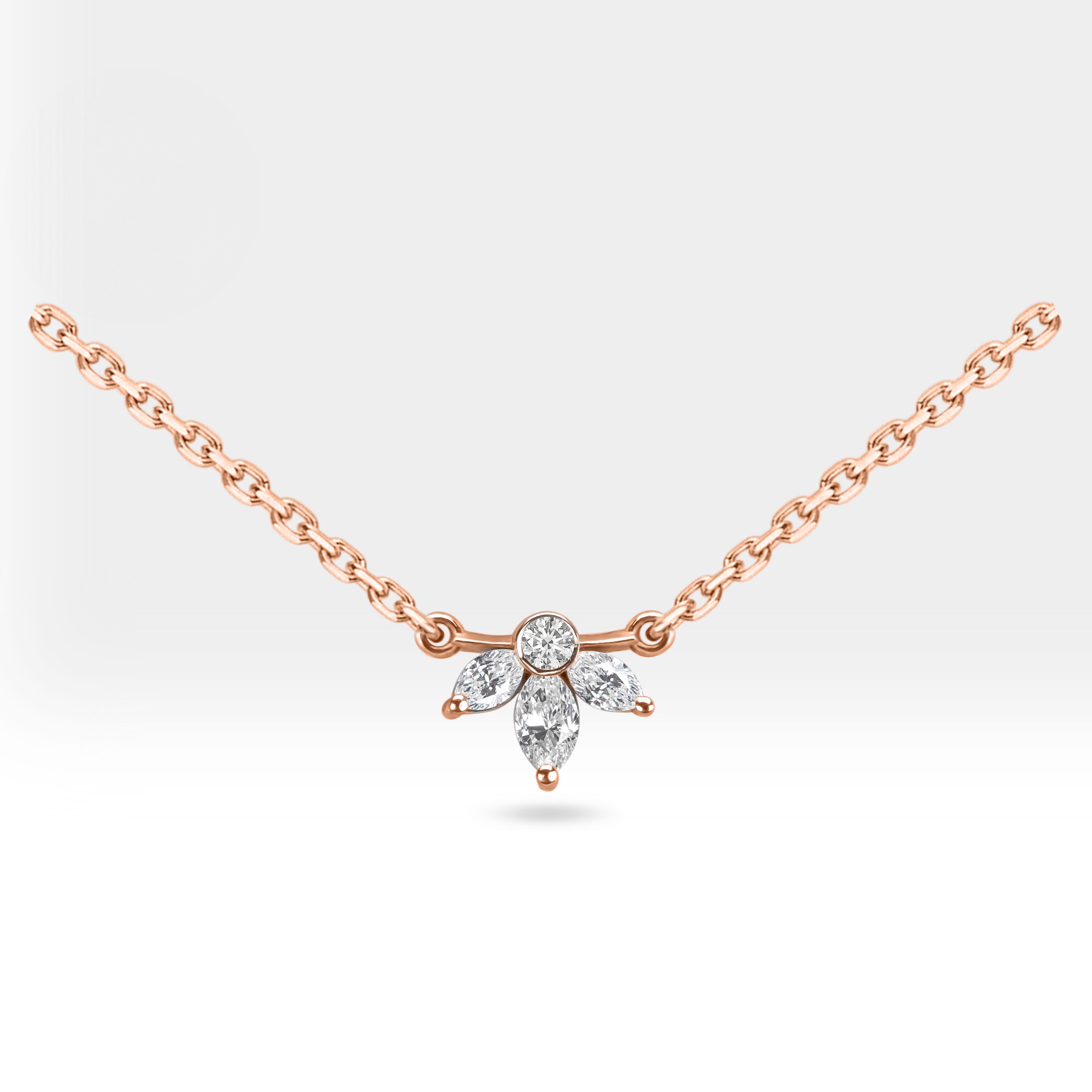 Diamond Lotus Necklace