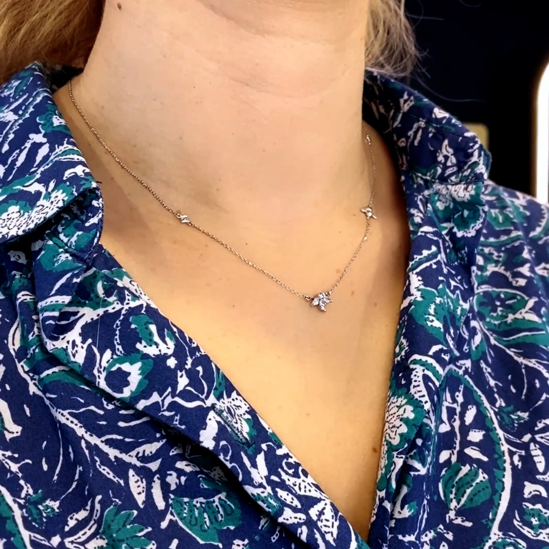 Diamond Lotus Necklace
