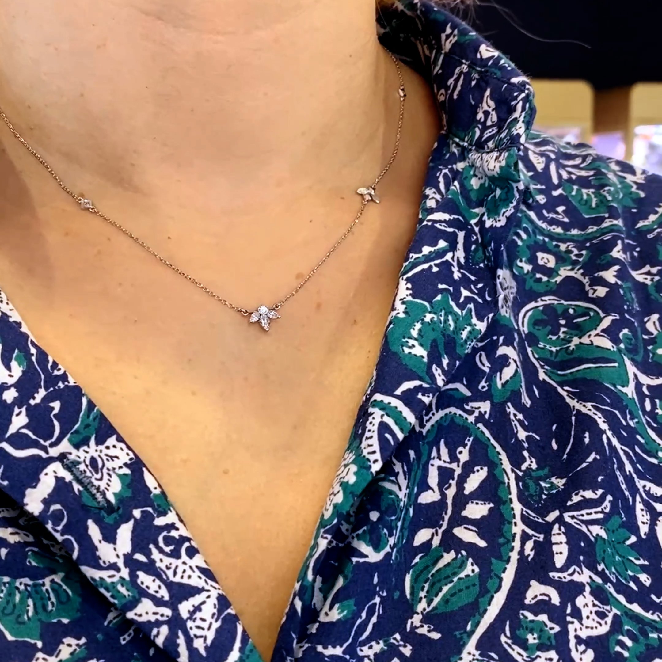 Diamond Lotus Necklace