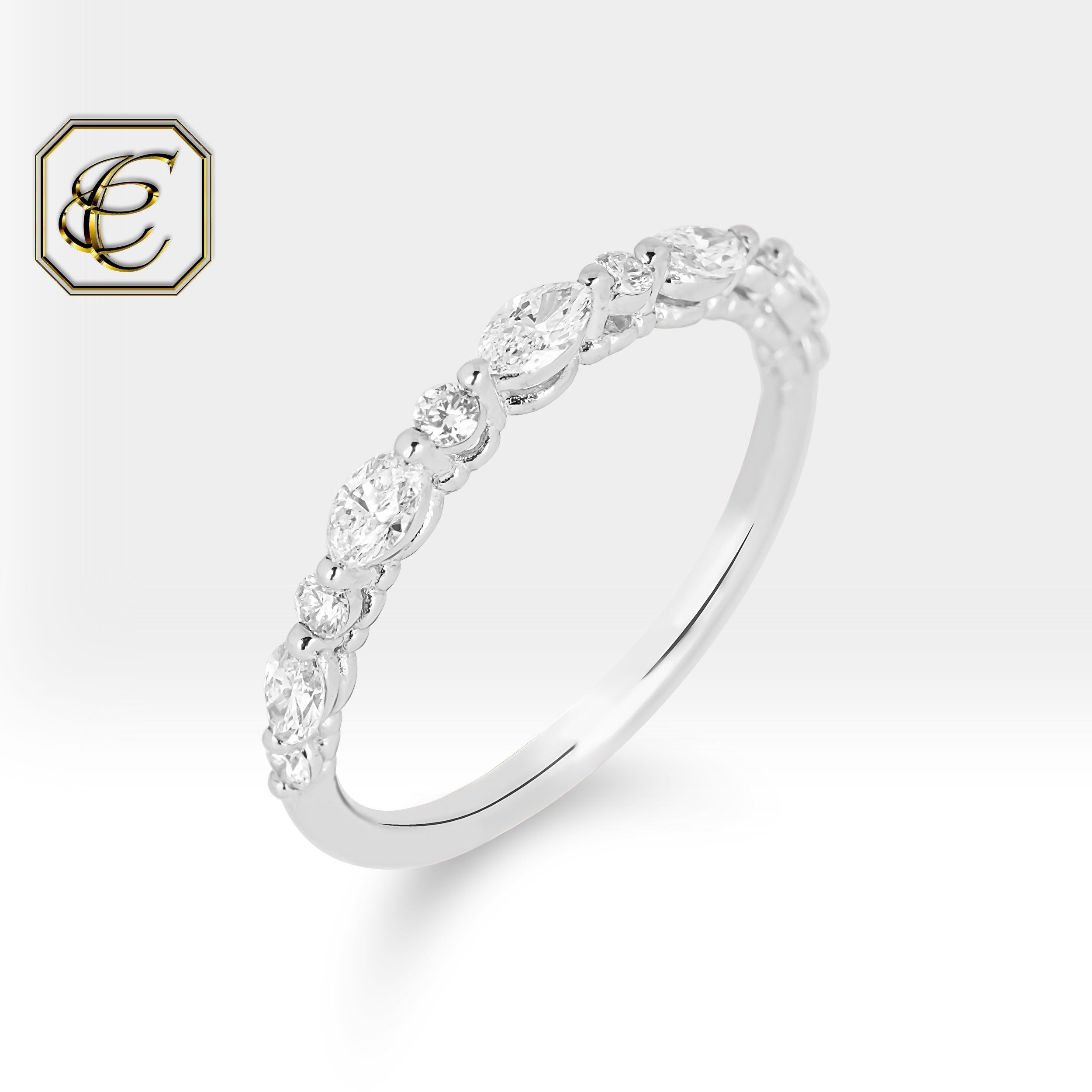 Half Eternity Wedding Band