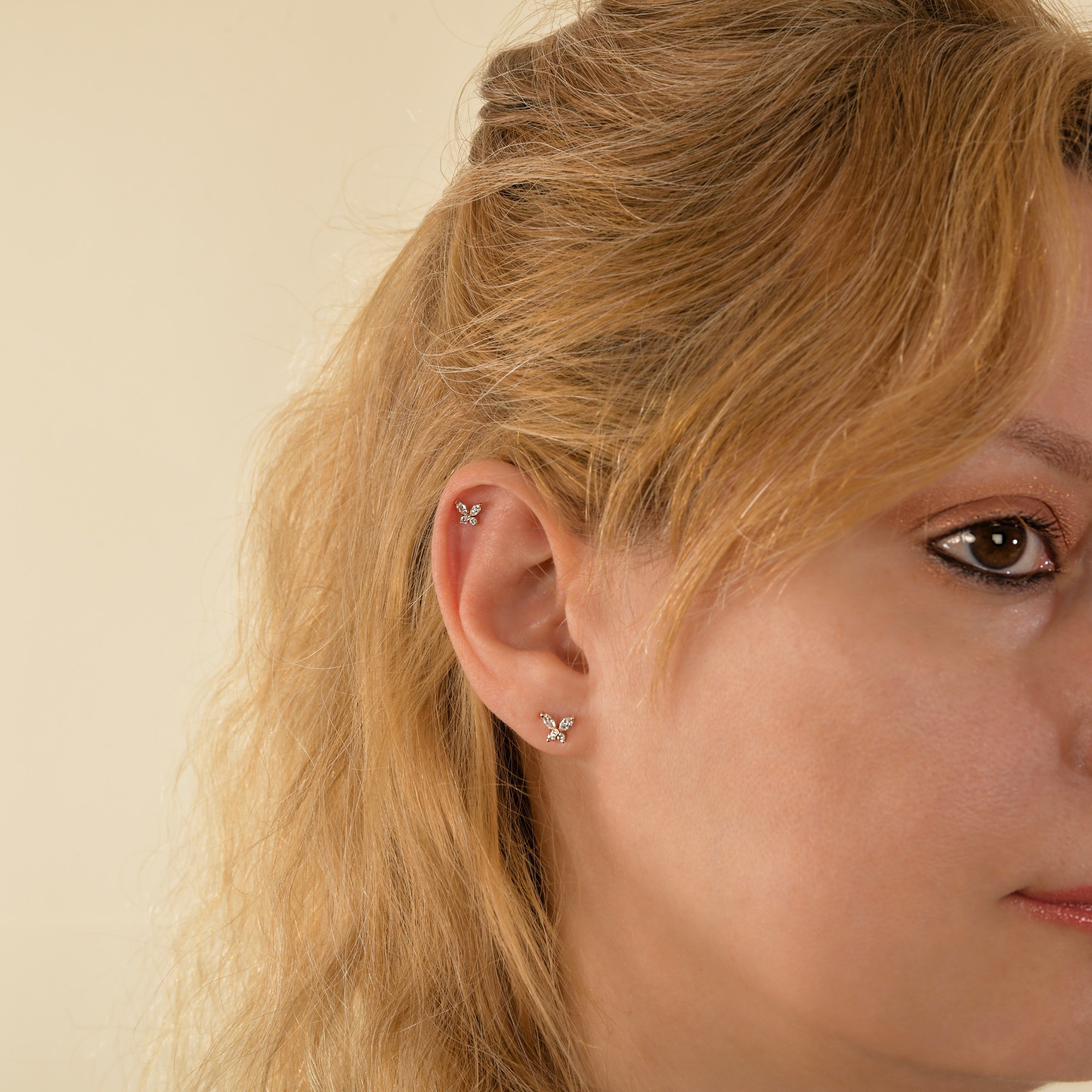 Butterfly Diamond conch Earring