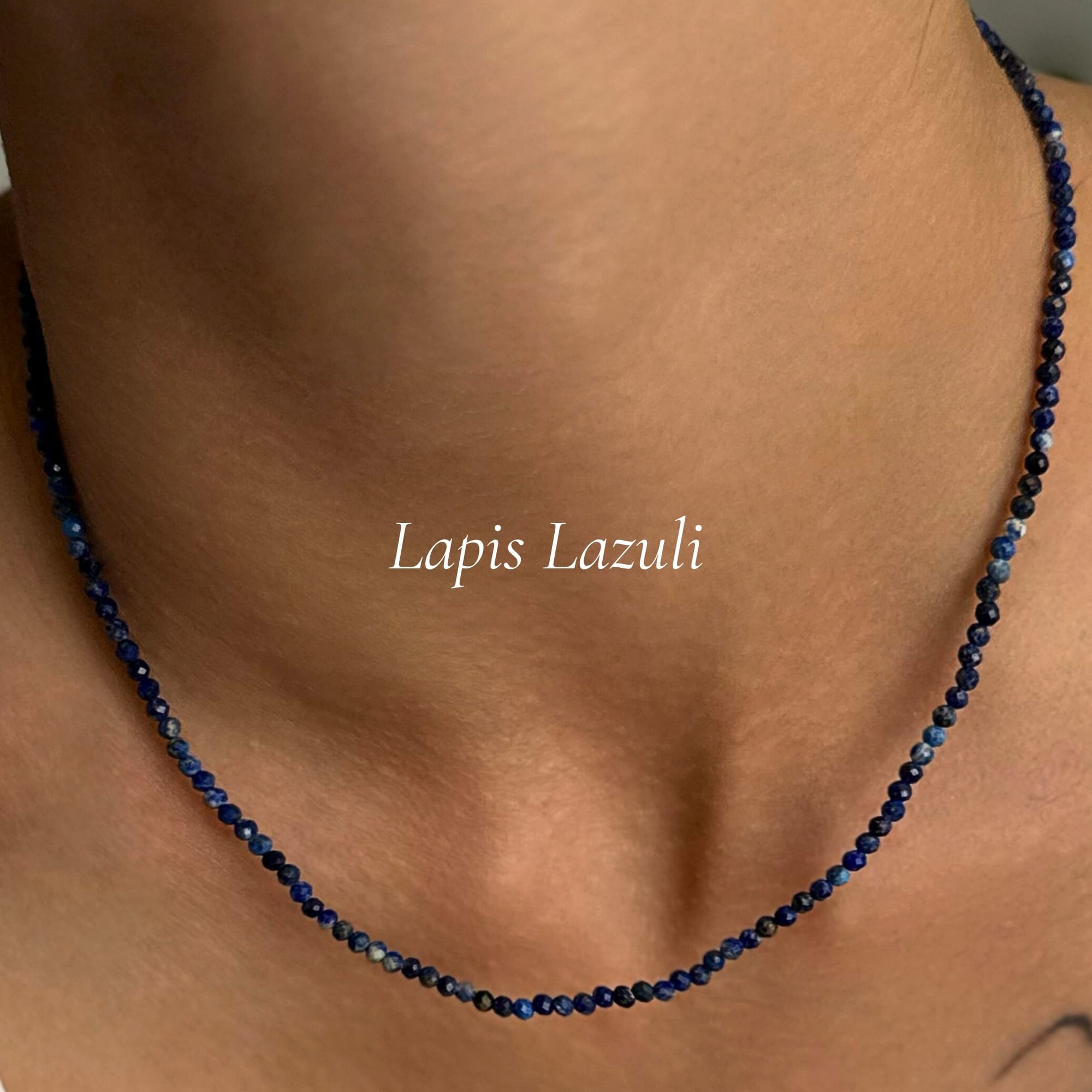 Doğal Lapis Lazuli Kolye – Gökyüzünün Zarif Derinliği 💙