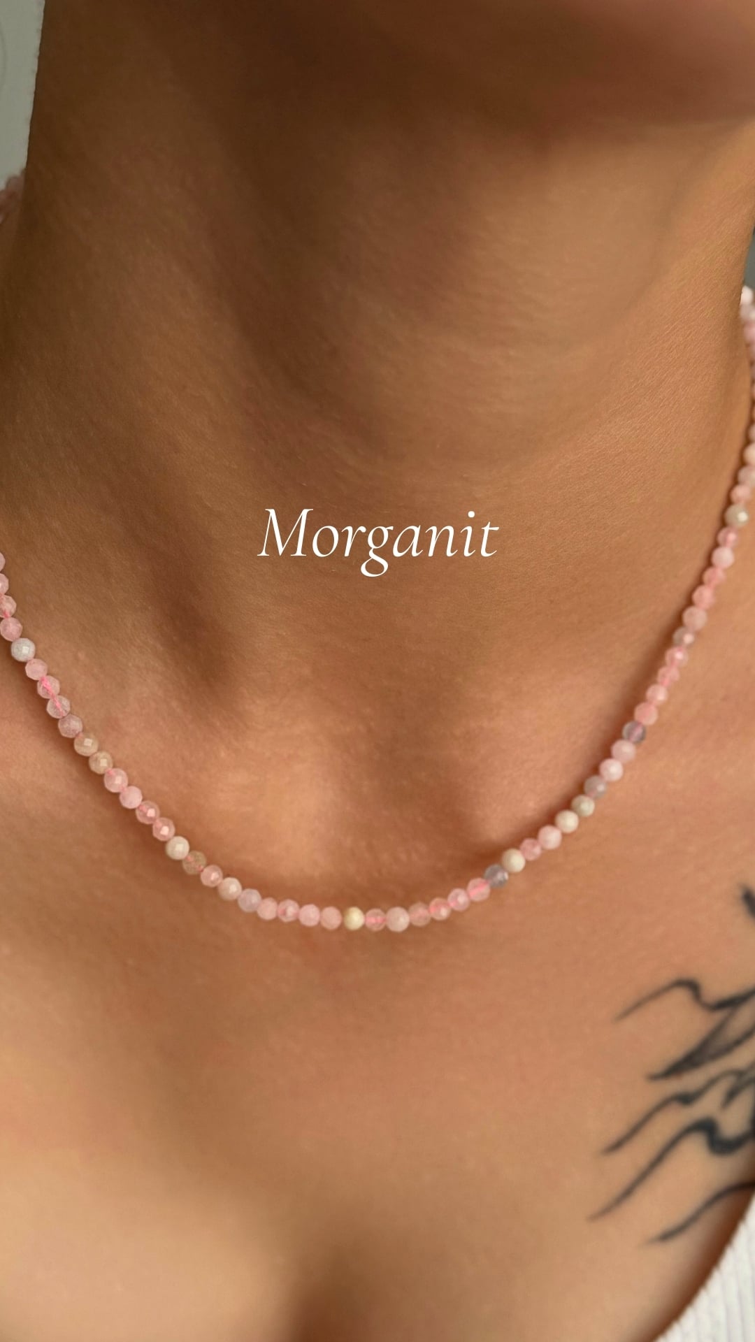 Doğal Morganit Kolye – Sevginin Zarif Taşı 💕