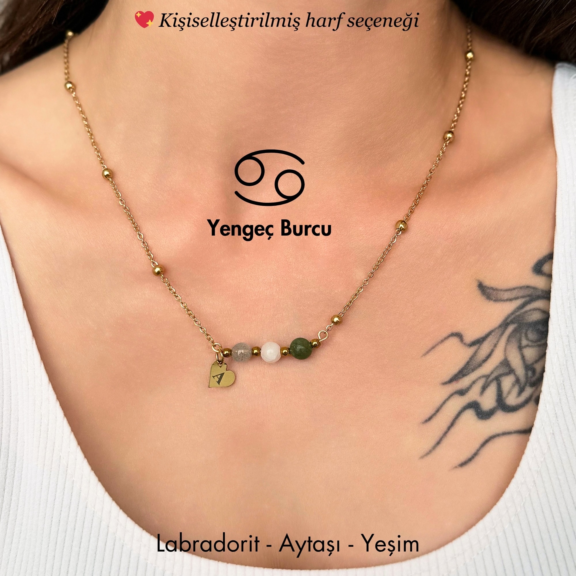 ♋️ Yengeç Burcu – Kişiye Özel Çelik Burç Kolye