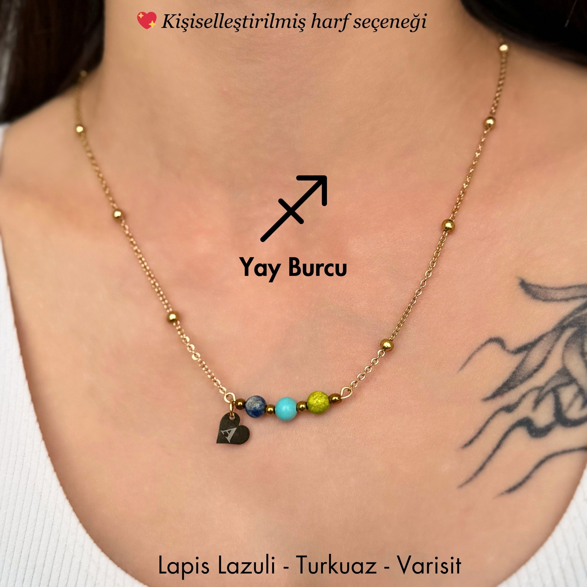♐️ Yay Burcu – Kişiye Özel Çelik Burç Kolye