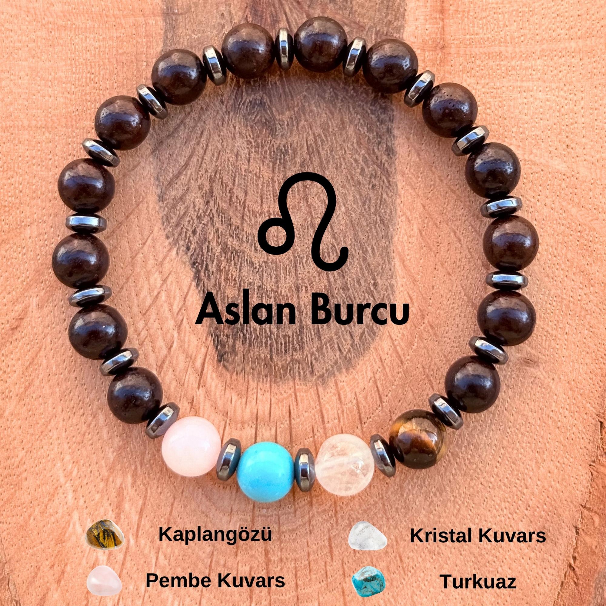Aslan Burcu Erkek Bilekliği – Ceviz Ağacı ♌️