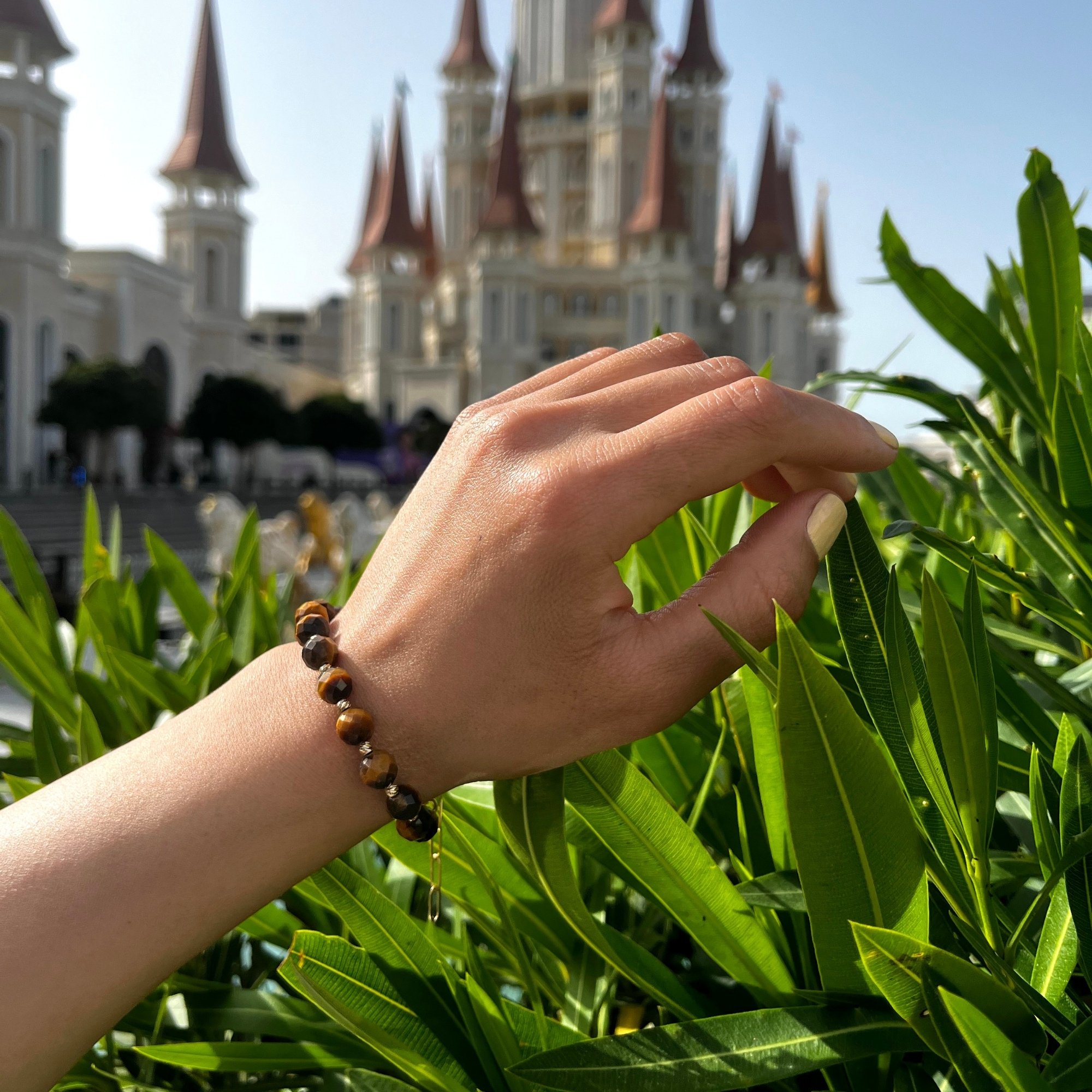 Tiger's Eye Gemstone Chain Bracelet