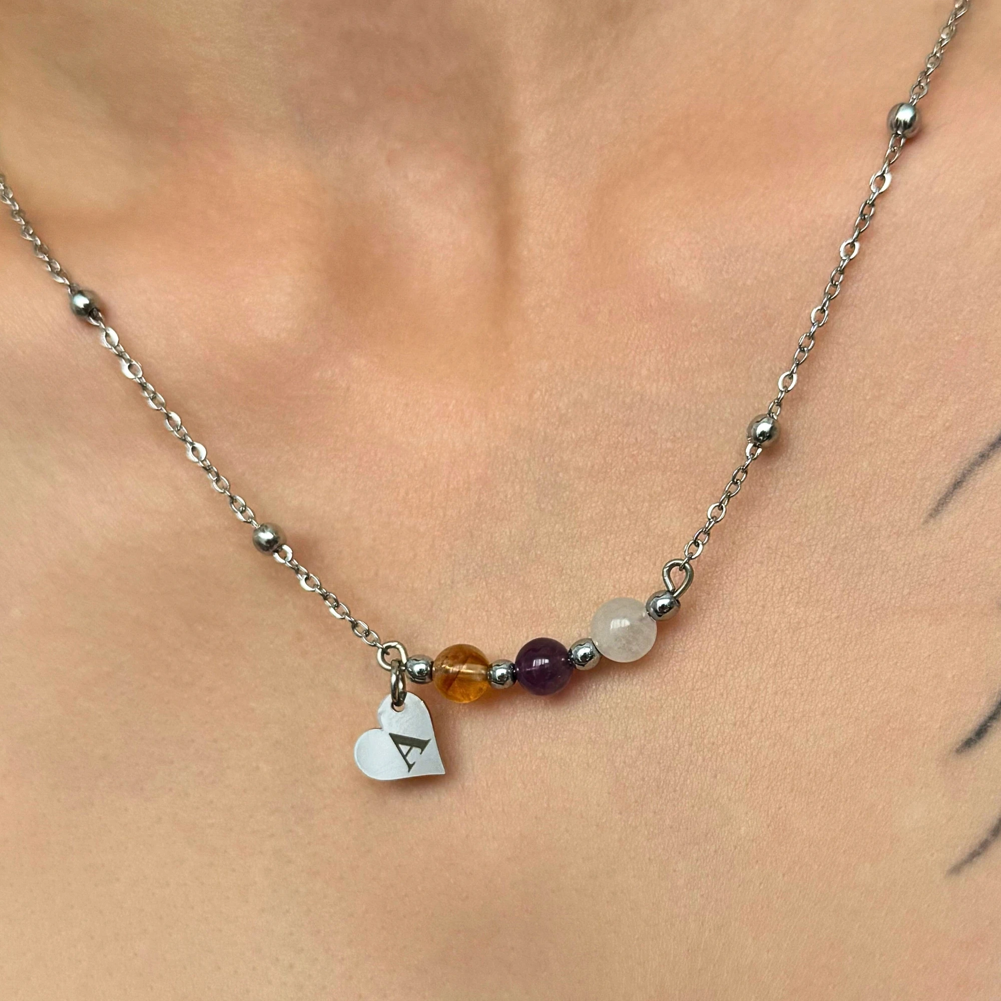 ♈️  Aries Zodiac – Personalized Silver Stainless Steel Necklace