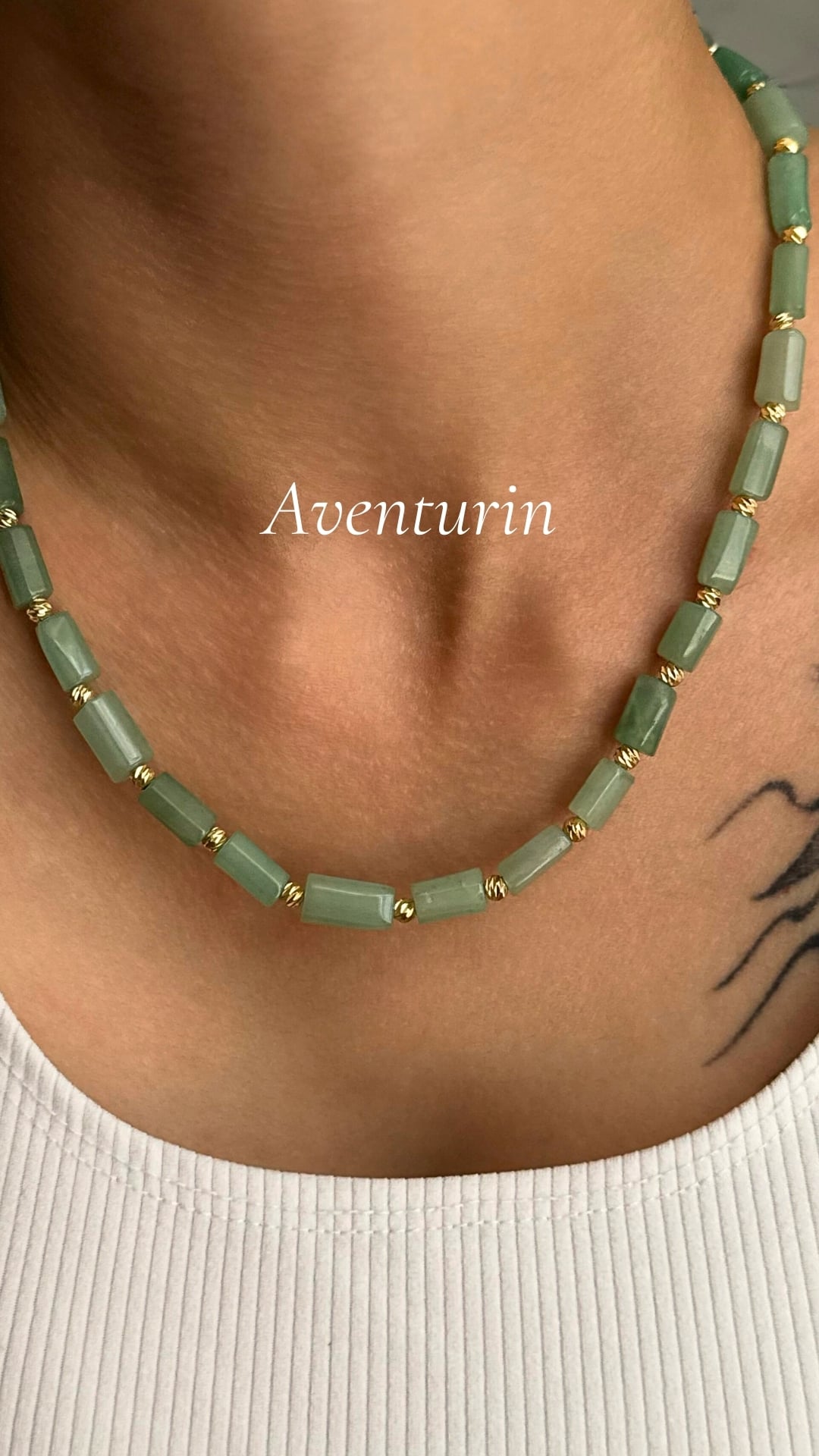 Doğal Aventurin Taşlı Kolye – Şansın ve Bereketin Taşı