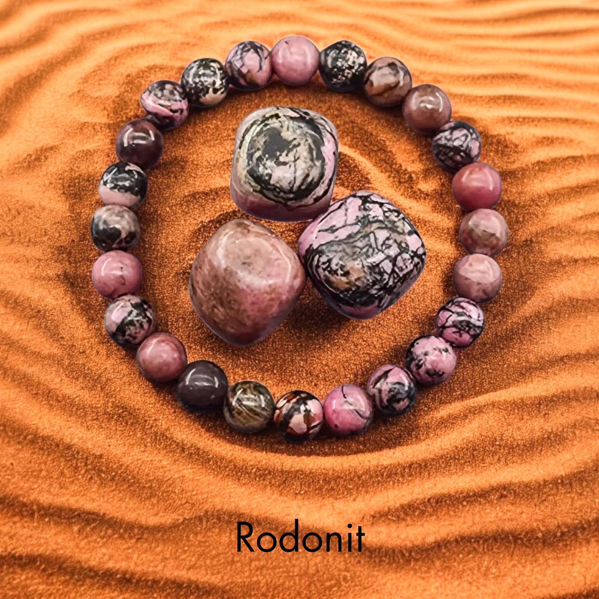 Rodonit Doğal Taş Bileklik