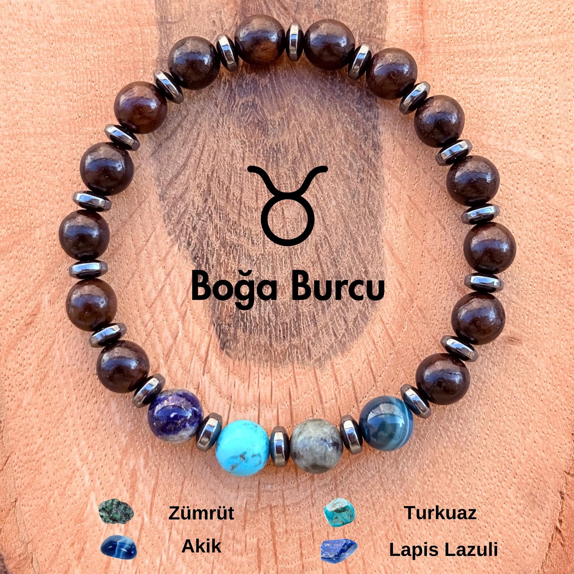 Boğa Burcu Erkek Bilekliği – Ceviz Ağacı ♉️