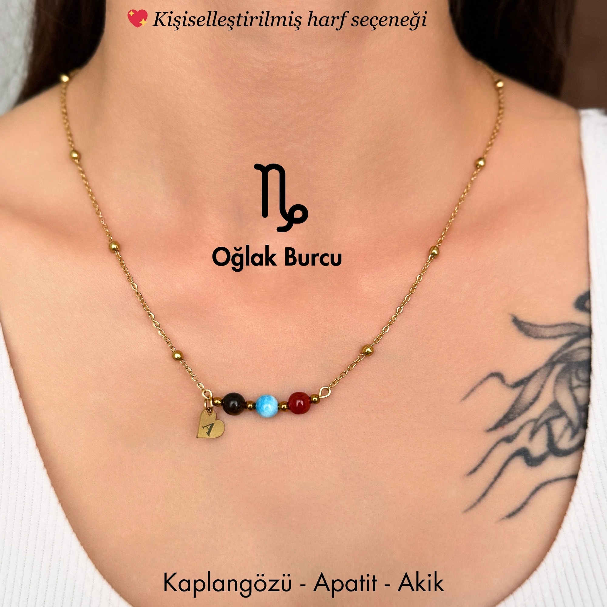 ♑️ Oğlak Burcu – Kişiye Özel Çelik Burç Kolye