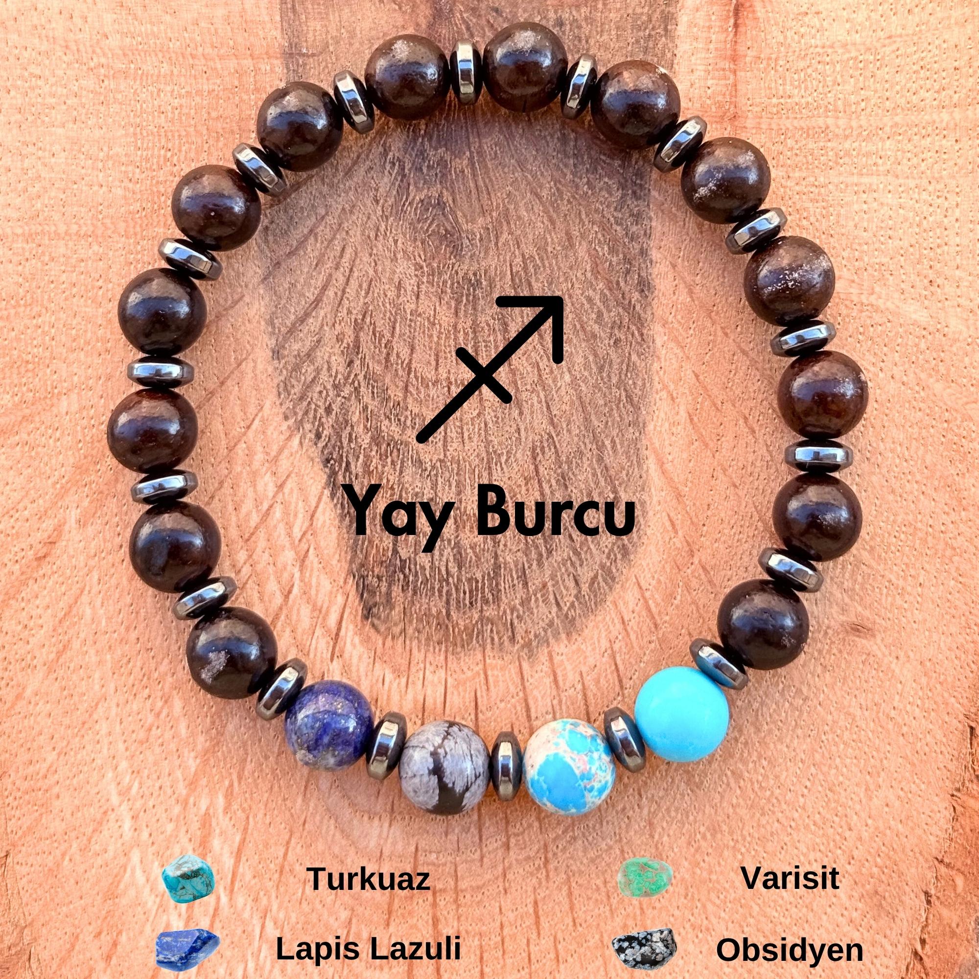 Yay Burcu Erkek Bilekliği – Ceviz Ağacı ♐️