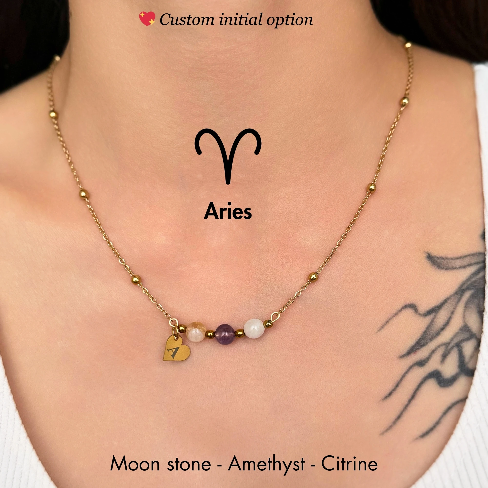 ♈️ Aries Zodiac – Personalized Stainless Steel Necklace