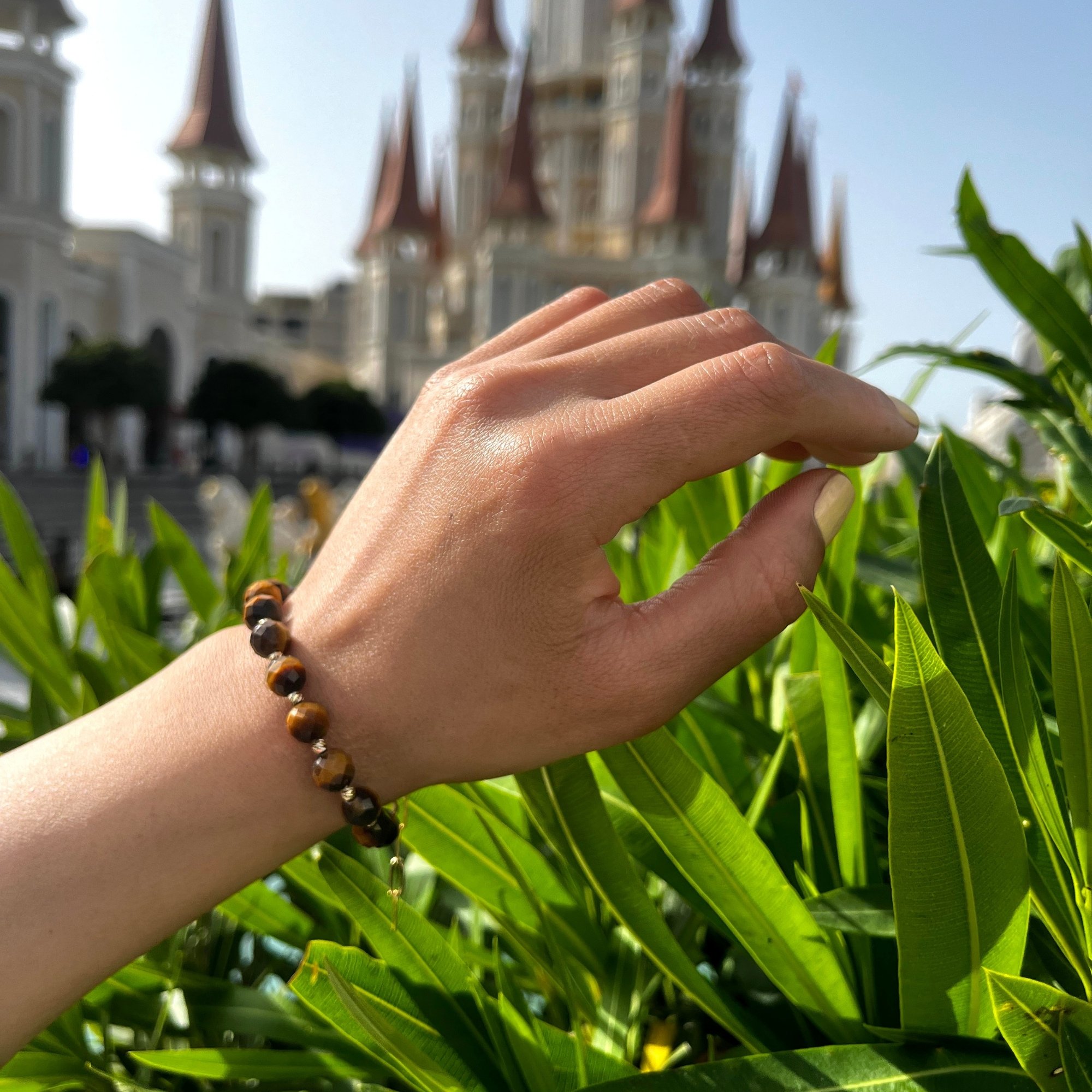 Tiger's Eye Gemstone Chain Bracelet