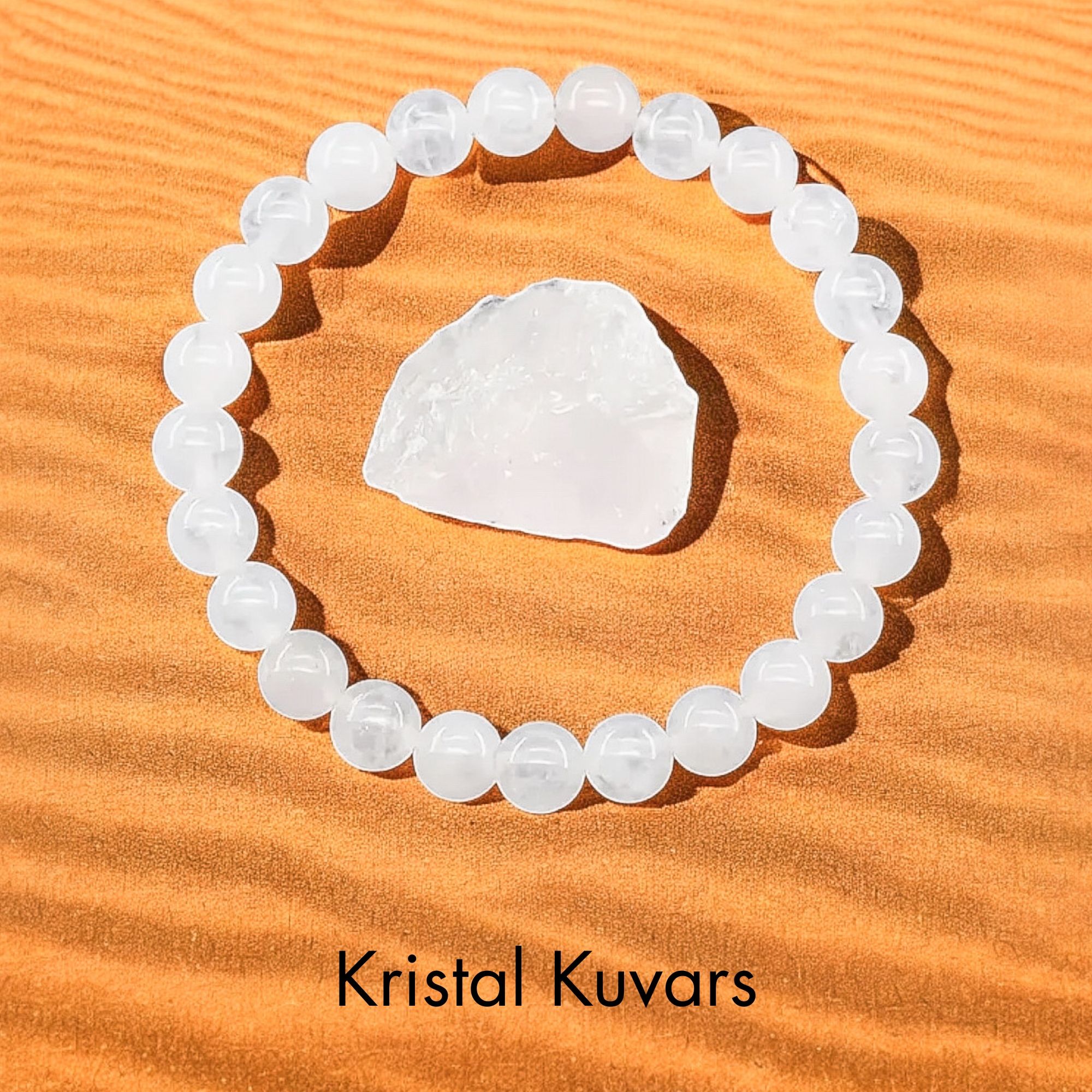 Kristal Kuvars Doğal Taş Bileklik