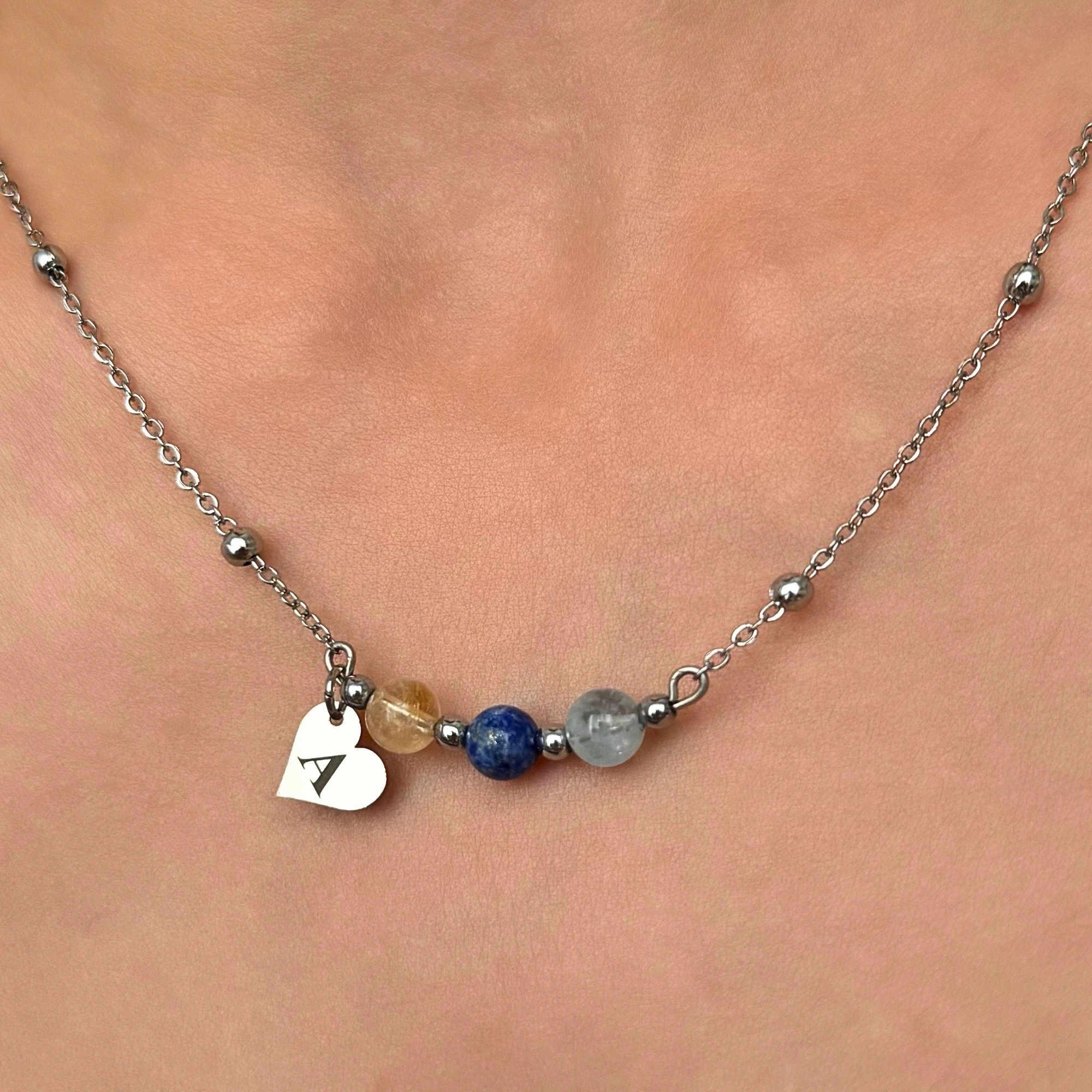 ♎️ Libra Zodiac – Personalized Silver Stainless Steel Zodiac Necklace