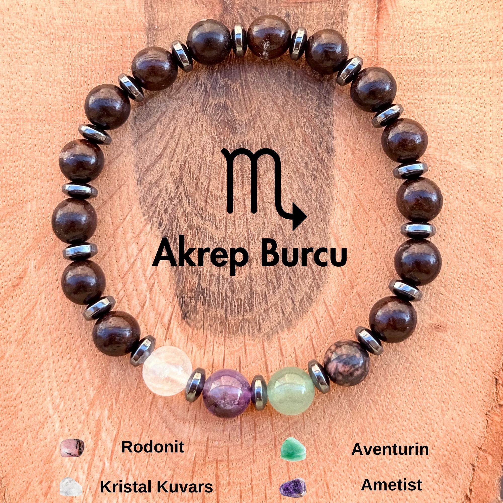 Akrep Burcu Erkek Bilekliği – Ceviz Ağazı ♏️