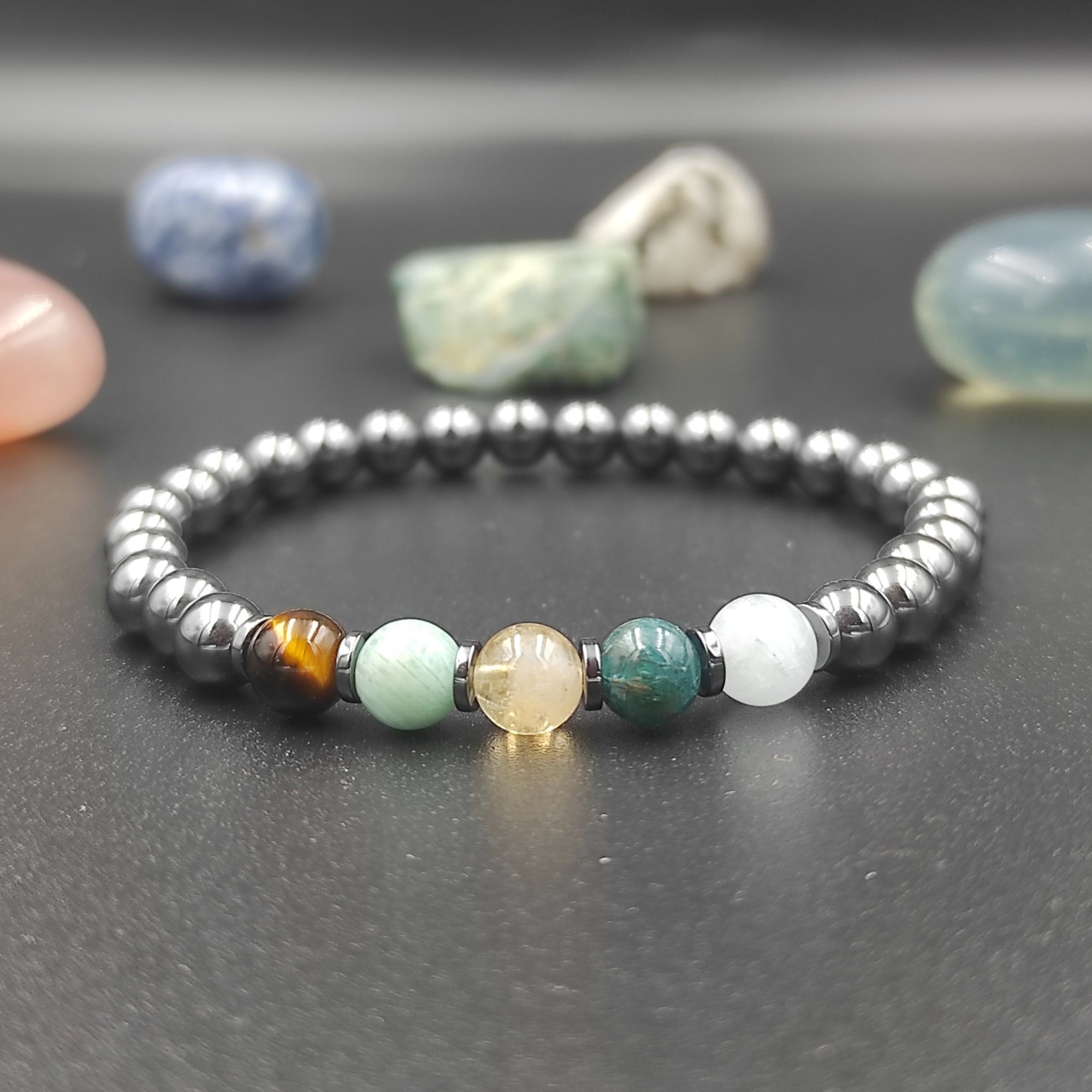 Gemini Gemstone Men's Bracelet