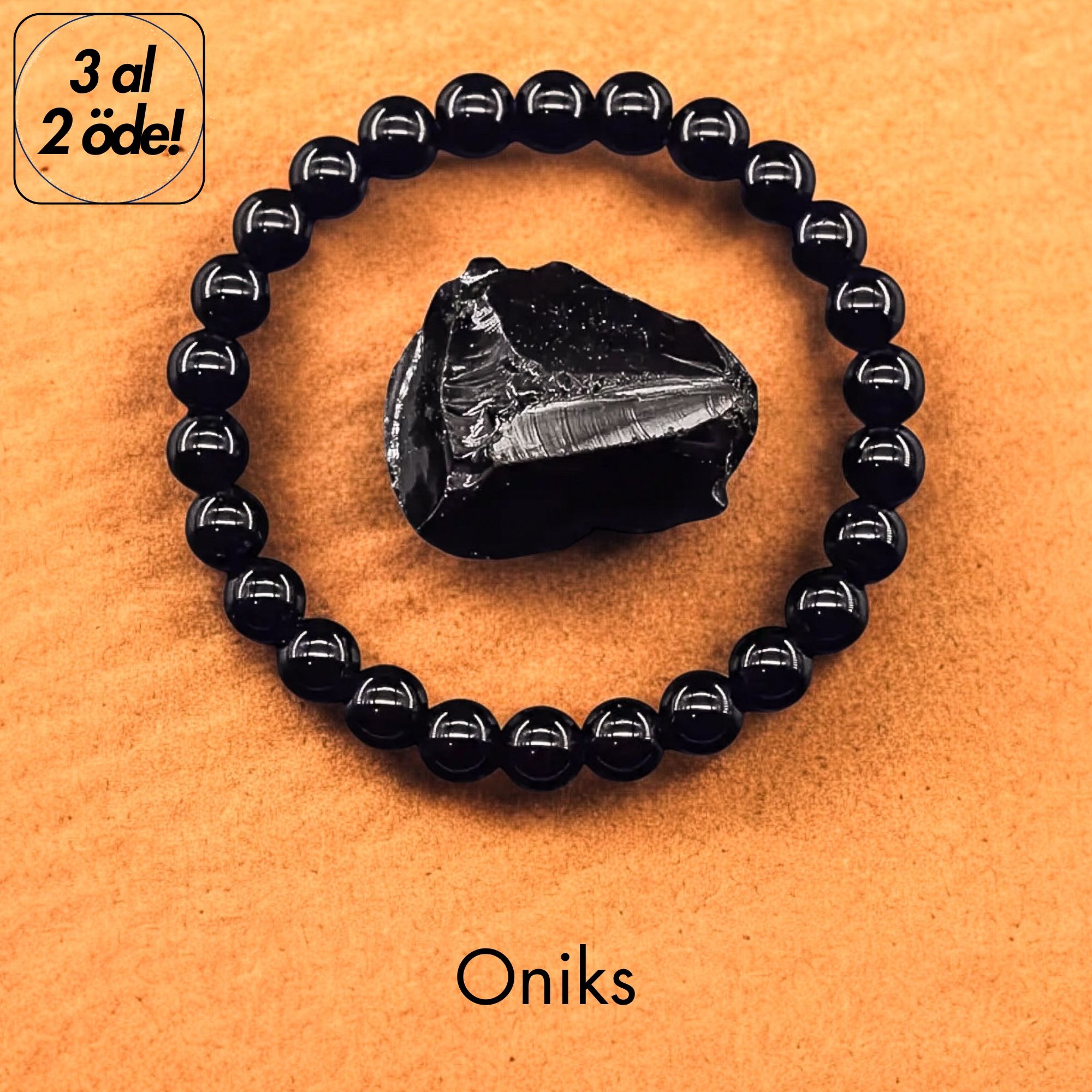 Oniks Doğal Taş Bileklik