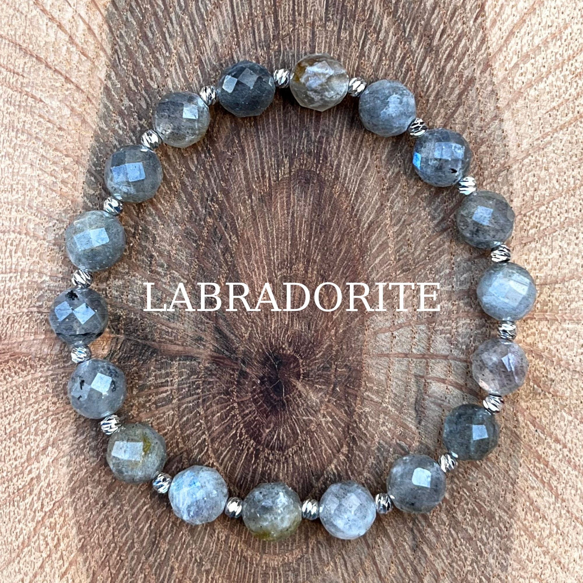 Facet Cut Labradorite Gemstone Bracelet