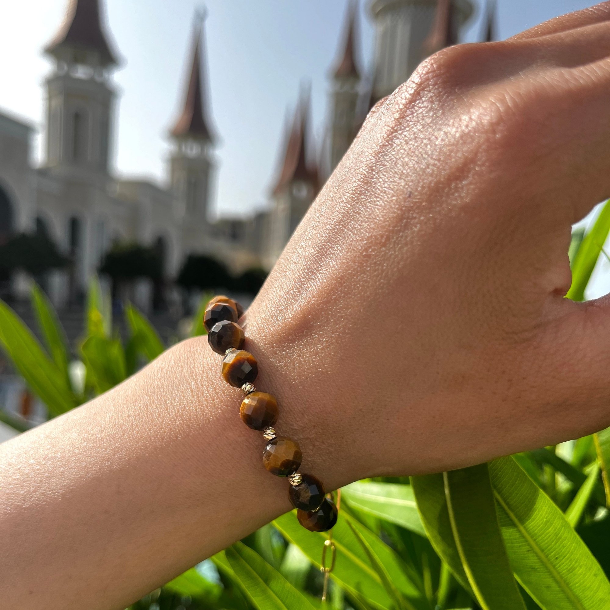 Tiger's Eye Gemstone Chain Bracelet