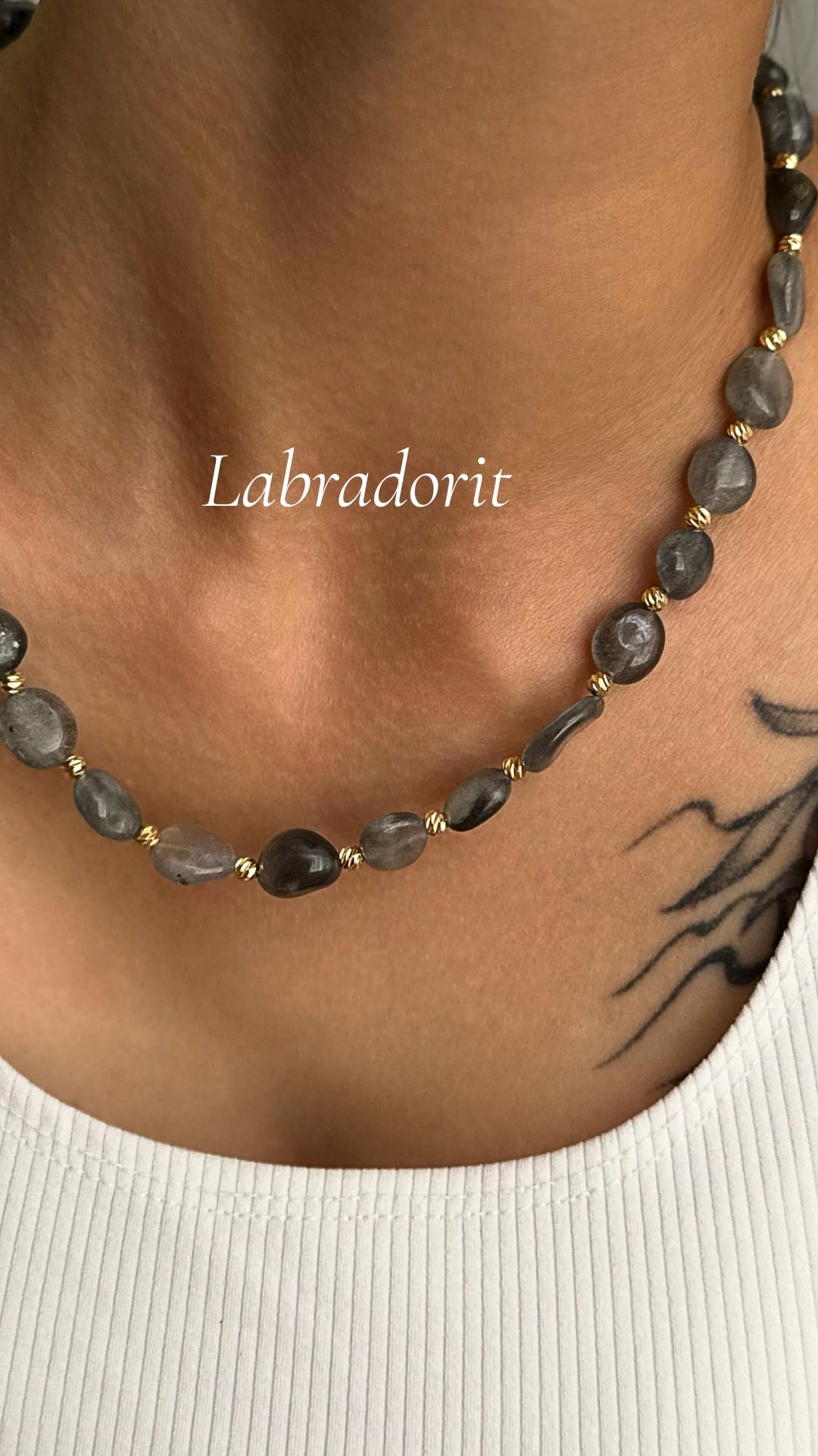 Doğal Labradorit Kolye – Işığın Gizemli Oyunu ✨