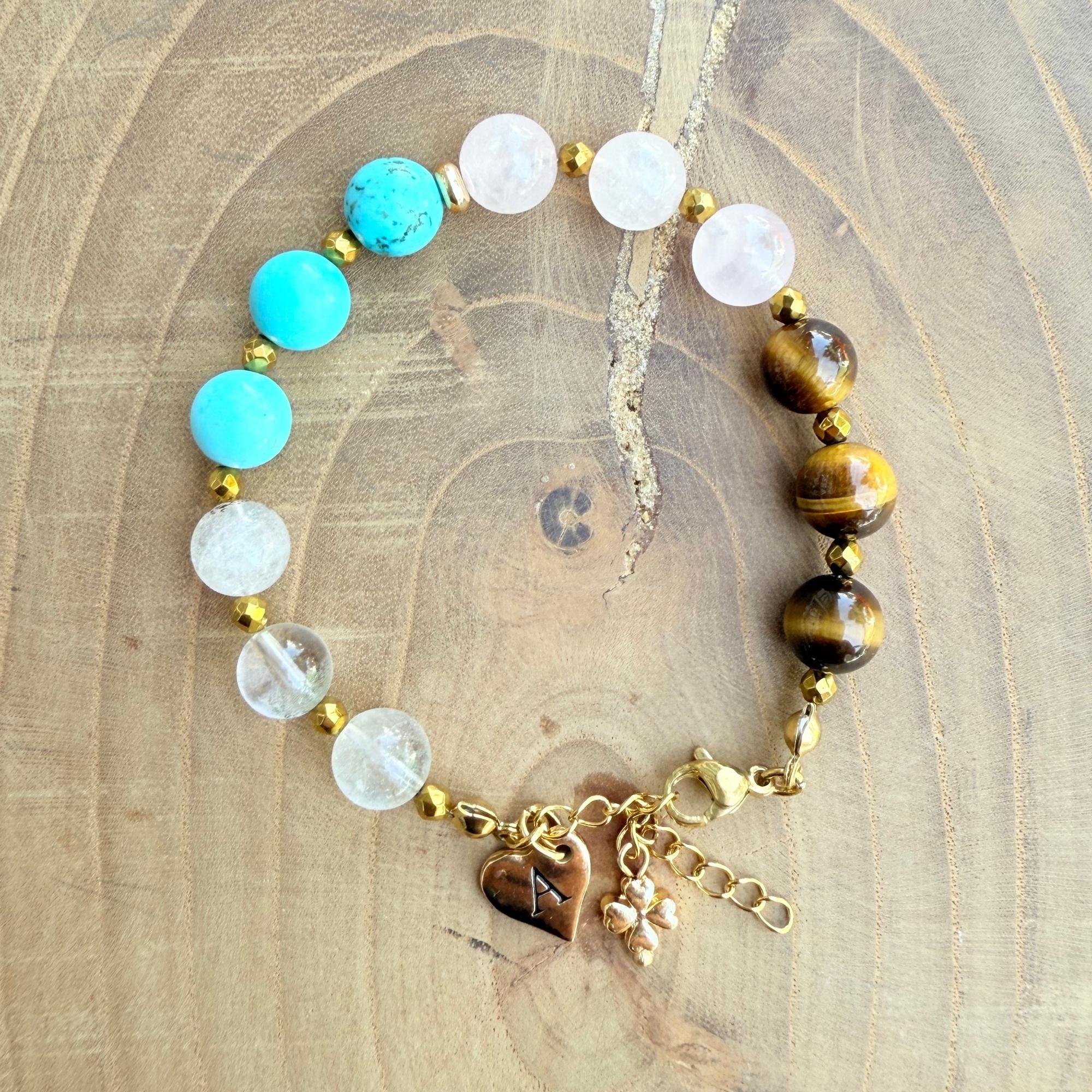 Personalized Leo Zodiac Gemstone Stainless Steel Bracelet