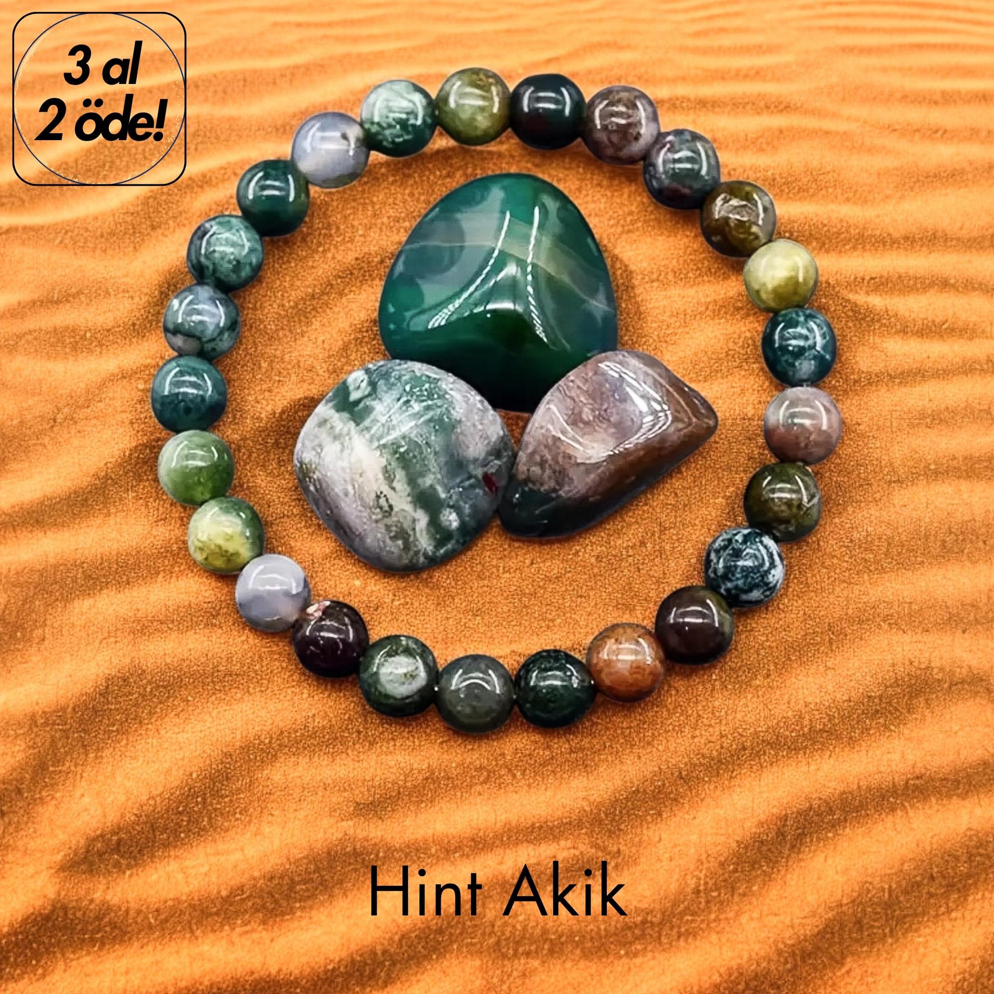 Hint Akik Doğal Taş Bileklik