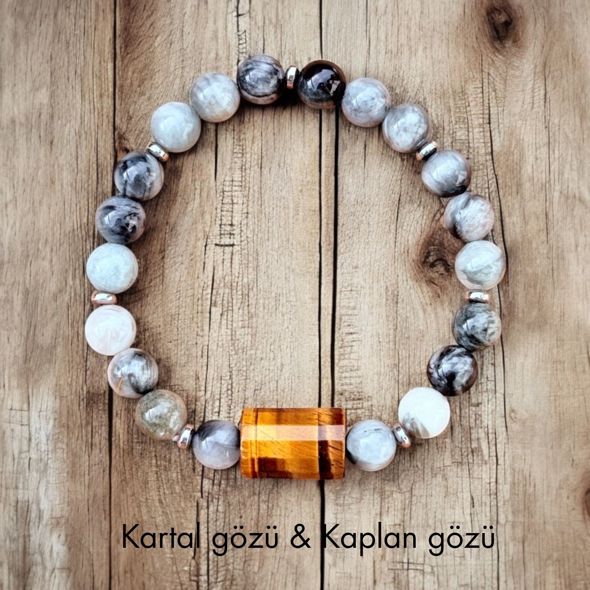 Güç ve Sezginin Uyumu – Kartal gözü & Kaplan gözü Doğal Taş Bileklik