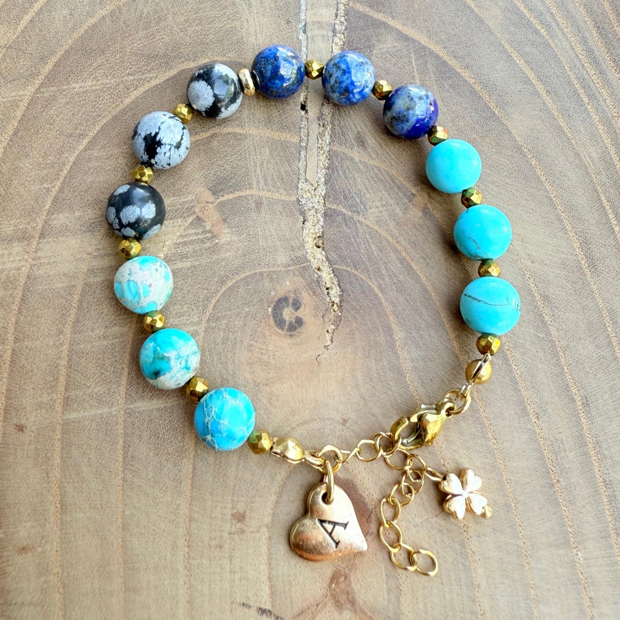 Personalized Sagittarius Zodiac Gemstone Stainless Steel Bracelet