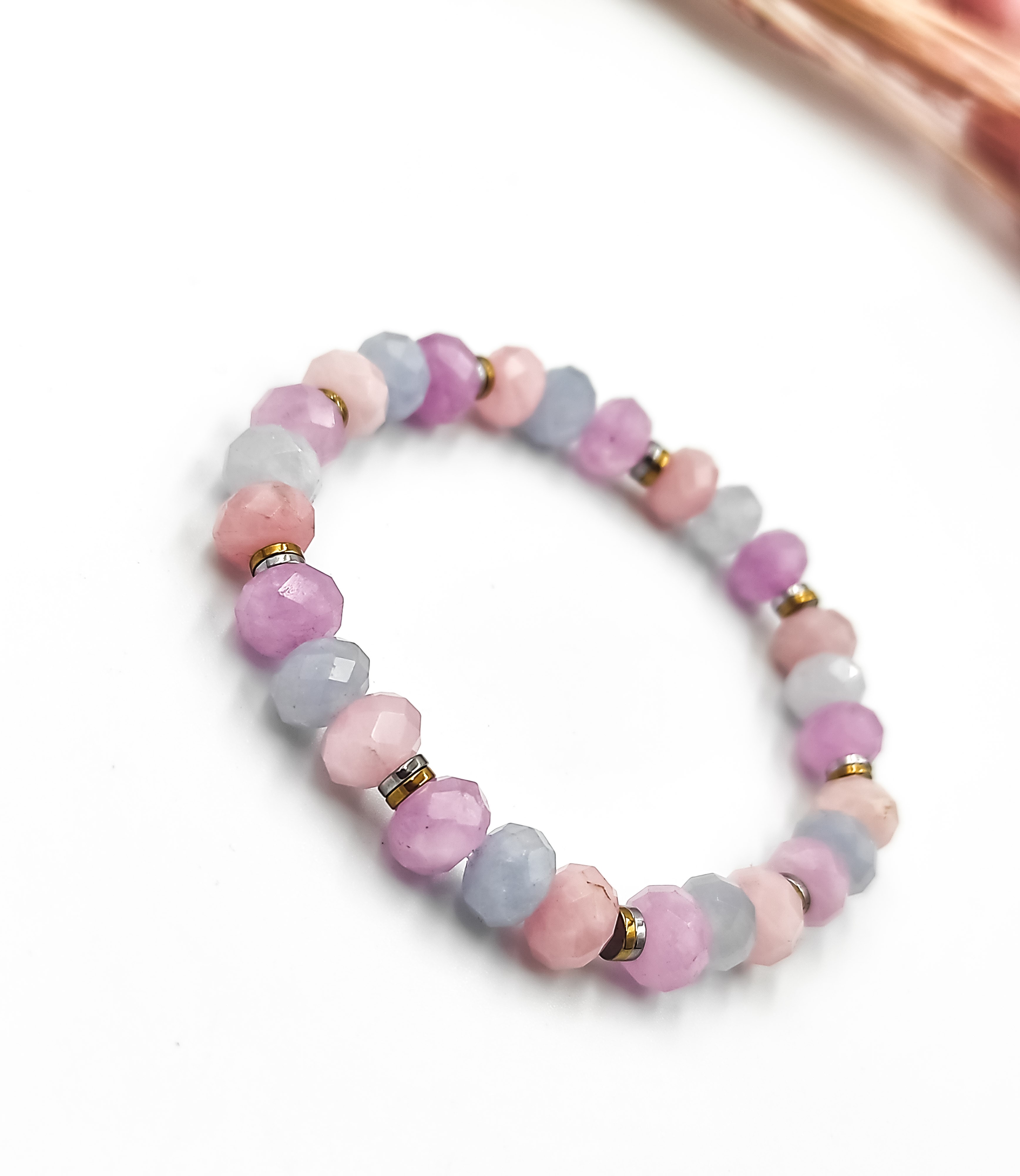 Kunzite - Aquamarine - Pink Quartz Bracelet