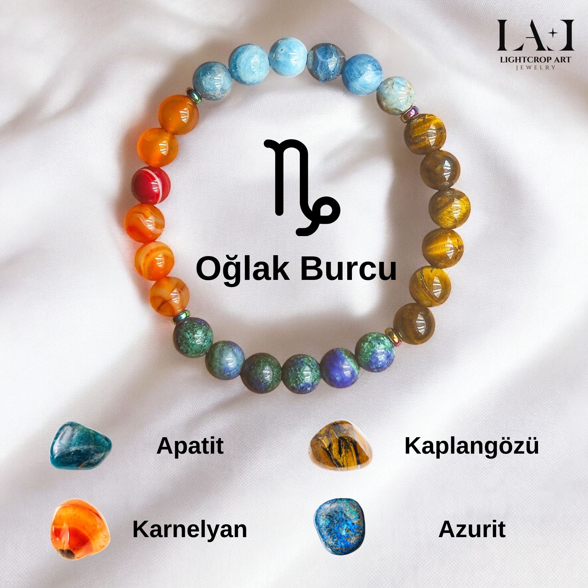 Oğlak Burcu Doğal Taş Bileklik