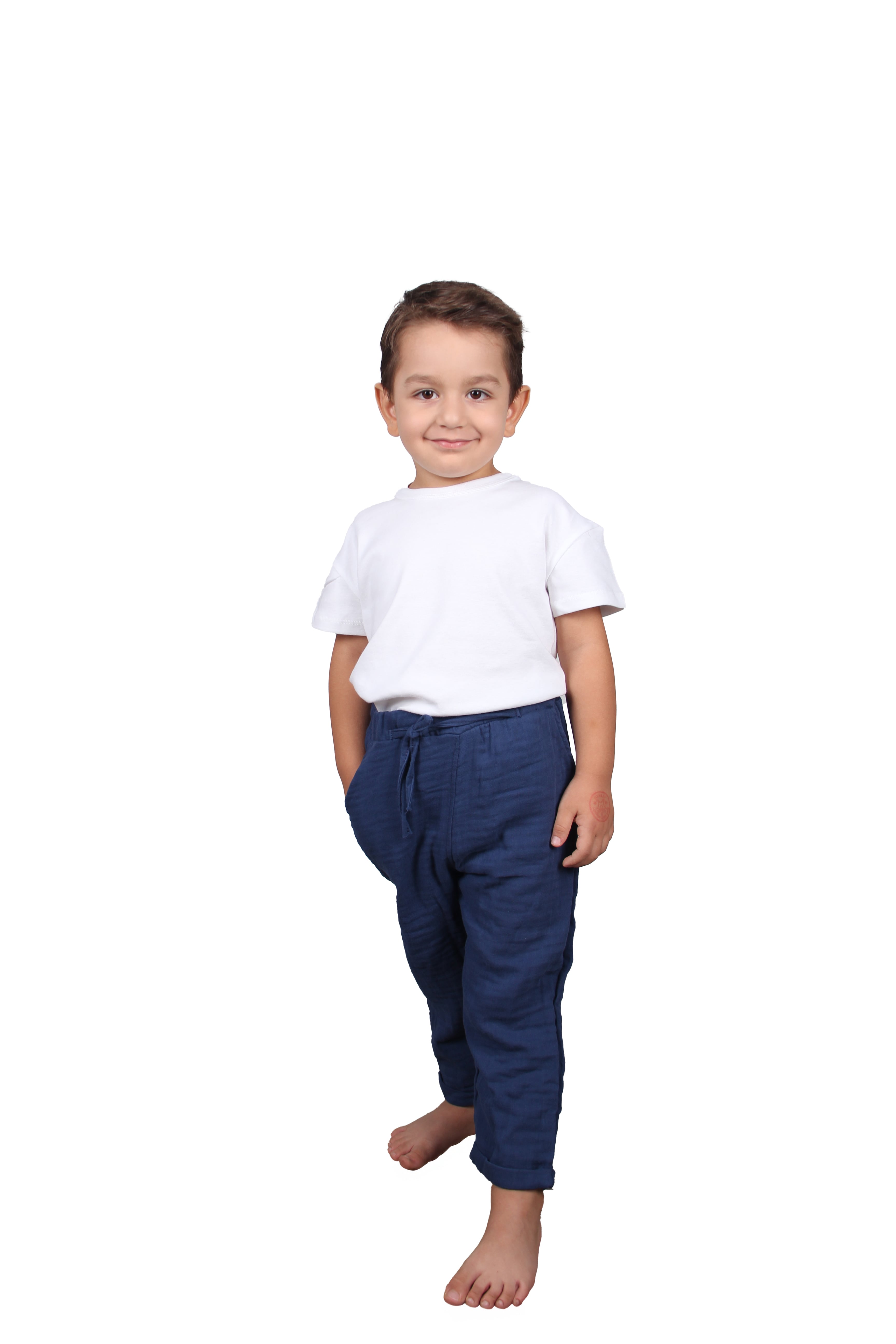 Müslin PANTOLON - LACİVERT
