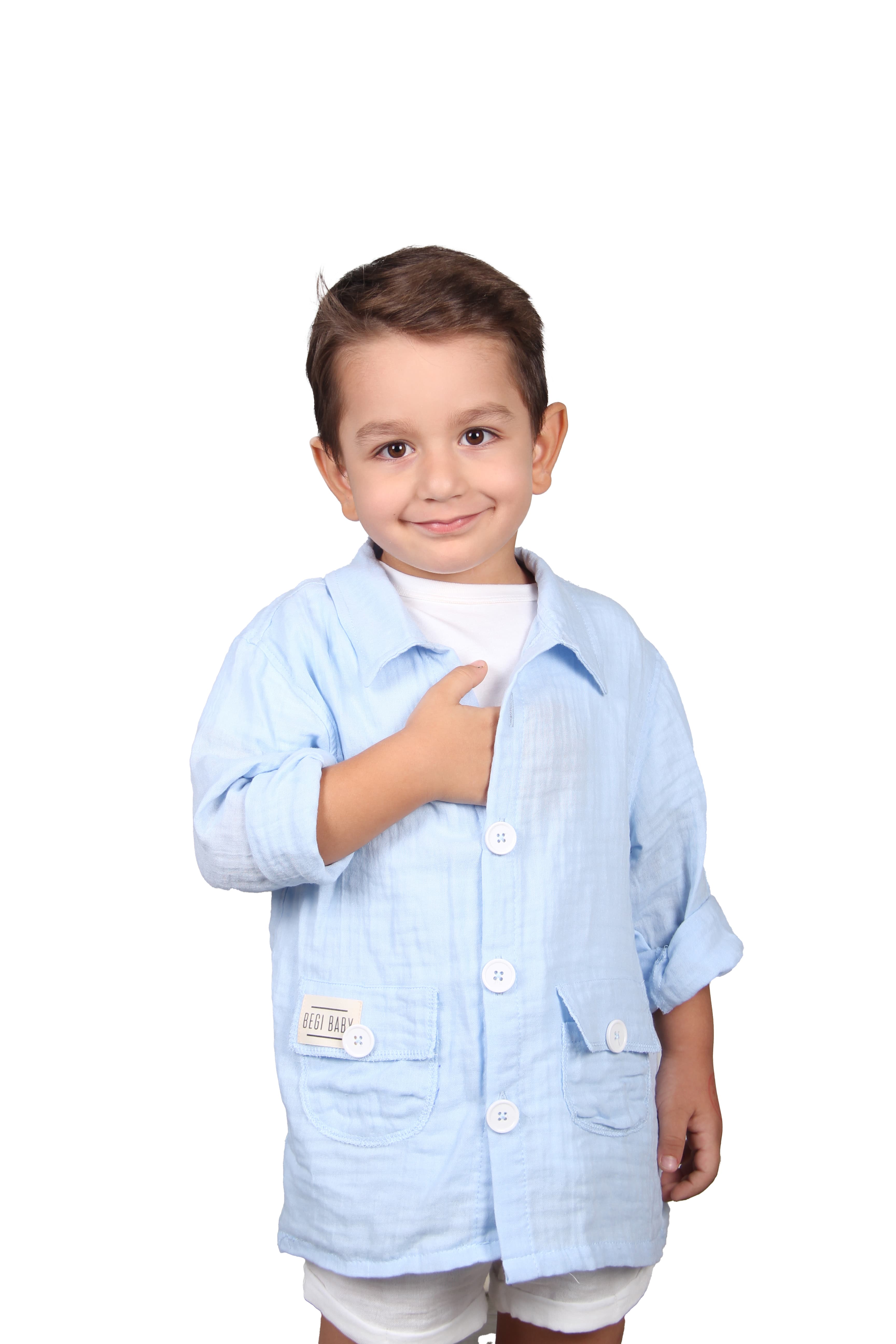 Müslin ÇEKET - MAVİ