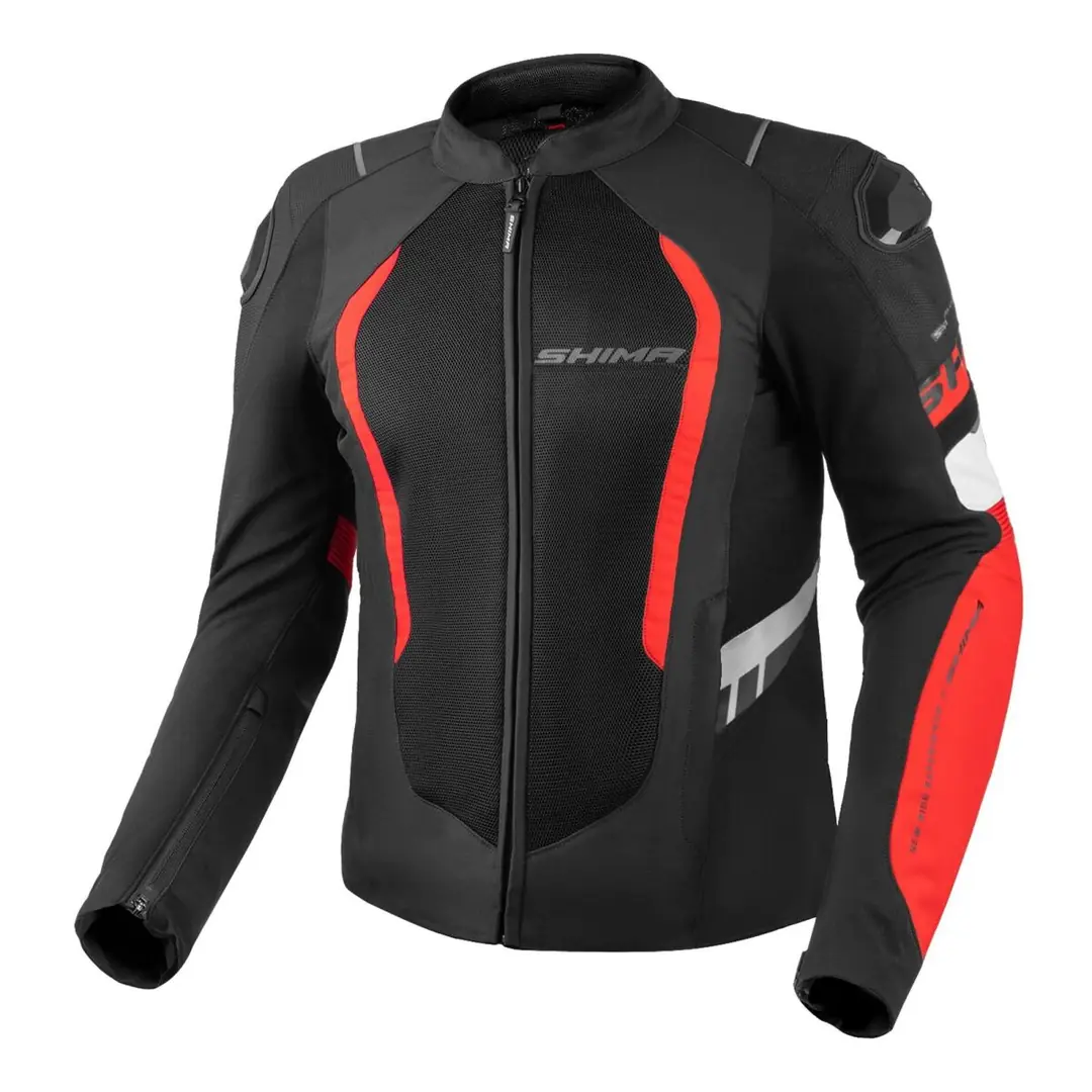Shima Mesh Pro 2.0 Korumalı Motosiklet Montu Siyah / Beyaz / Kırmızı