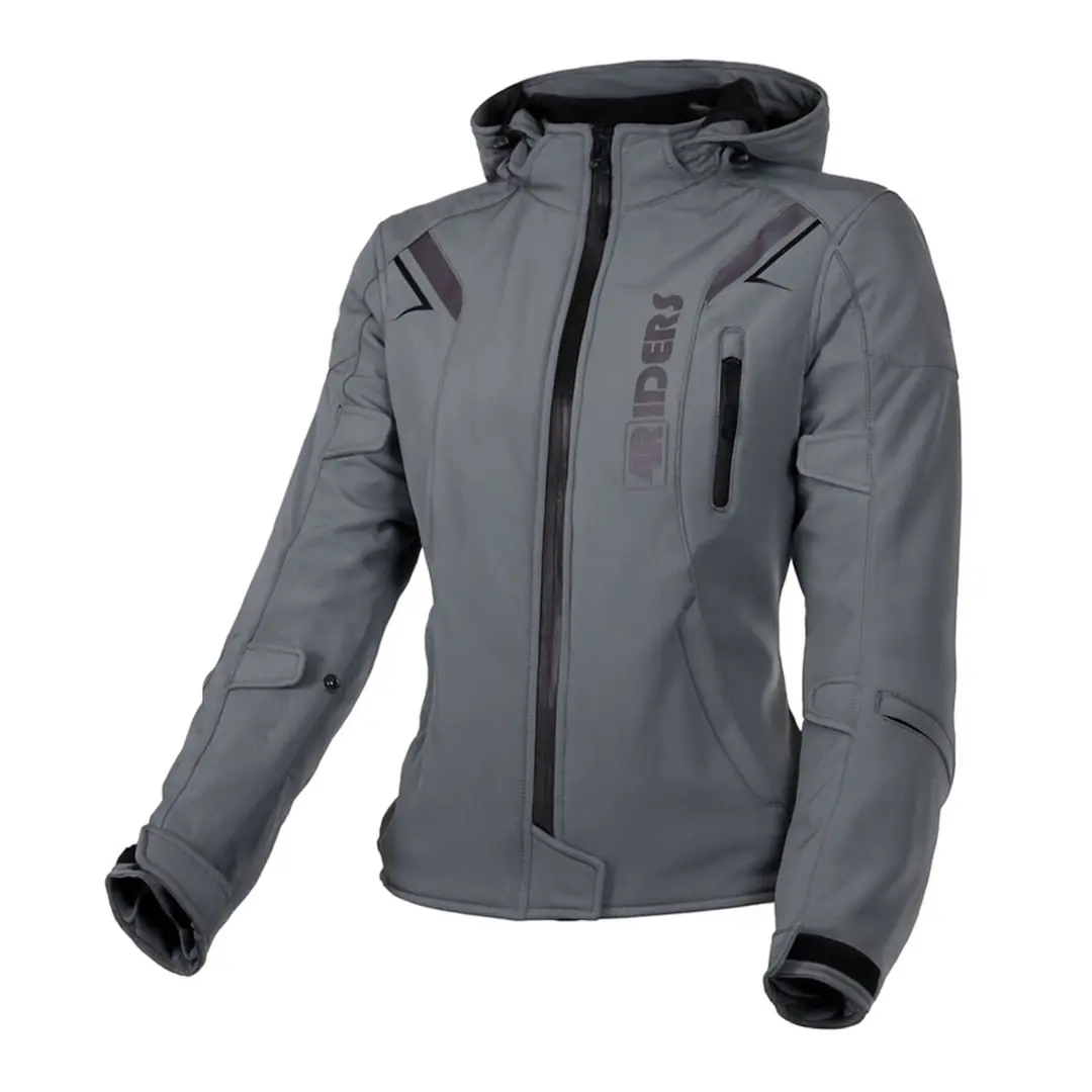 4Riders Alice Pro Korumalı Softshell Kadın Motosiklet Montu Gri