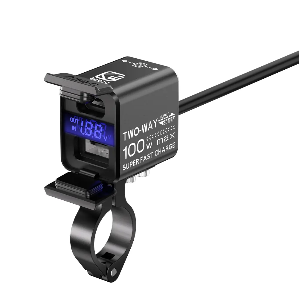 Kewig B13 Motosiklet Akü Şarj Cihazı – USB-C Şarj Cihazı, (Çift Yönlü Şarj Cihazı)