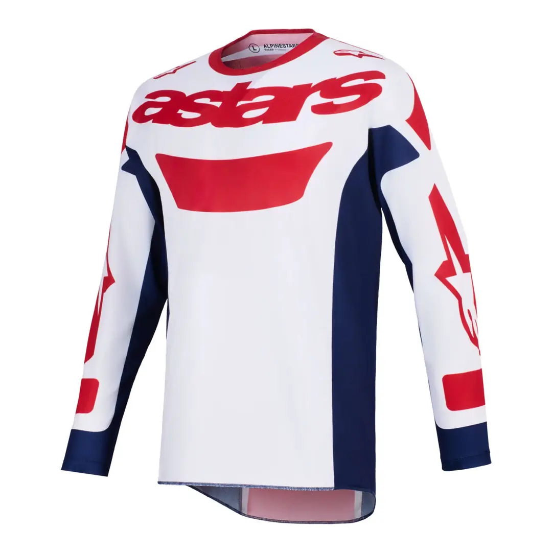 Alpinestars Racer Riway Off-Road Motosiklet Jerseyi Beyaz / Kırmızı / Siyah